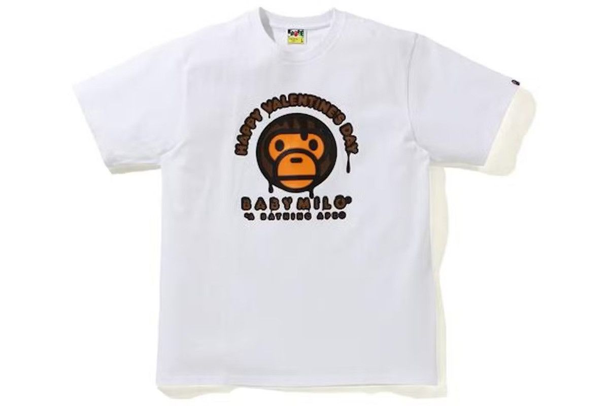 Bape BAPE Valentine Chocolate Baby Milo Tee Men's White Size US XL / EU 56 / 4 - 2 Thumbnail