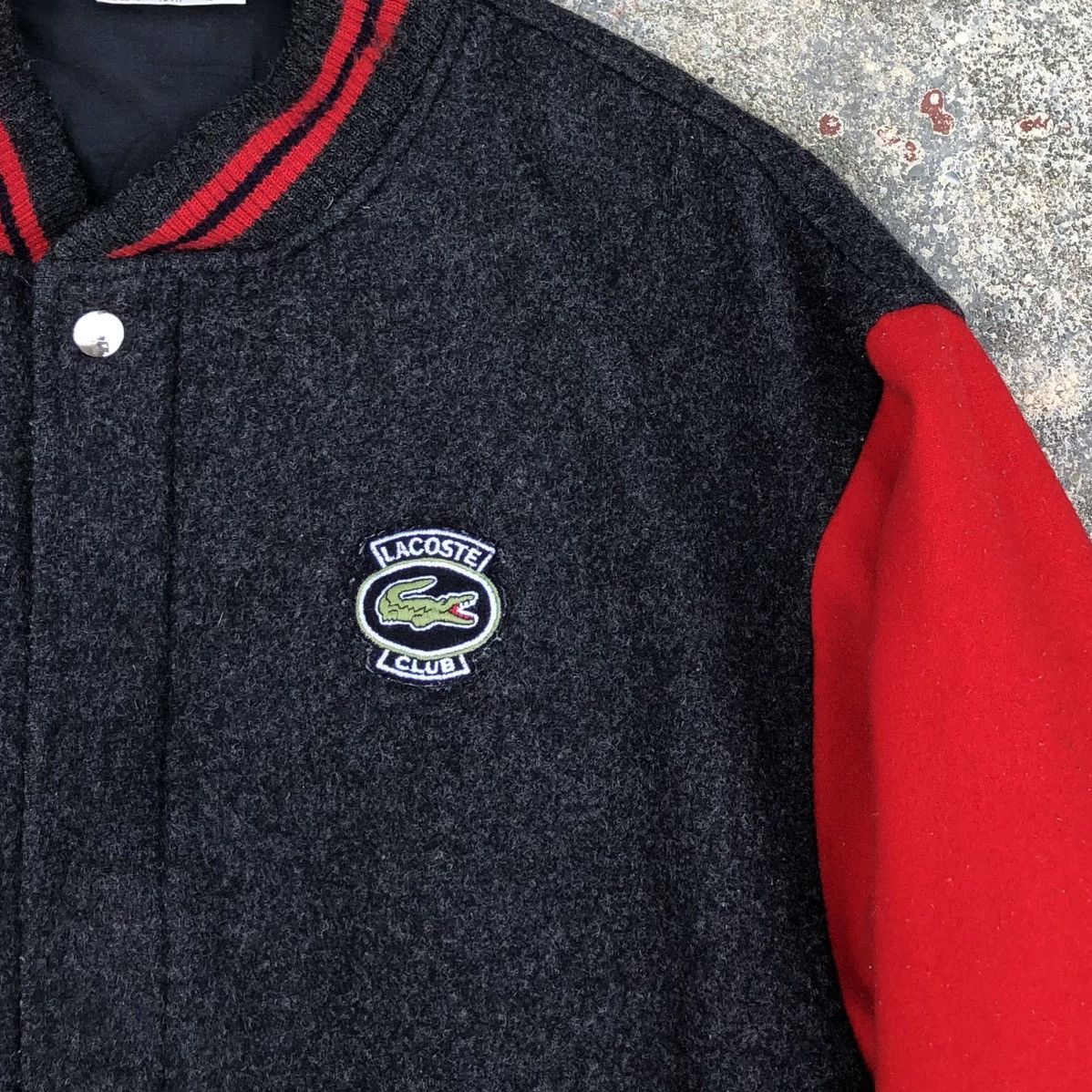 Lacoste Vintage Chemise Lacoste Wool Bomber Jacket Size US M / EU 48-50 / 2 - 3 Thumbnail
