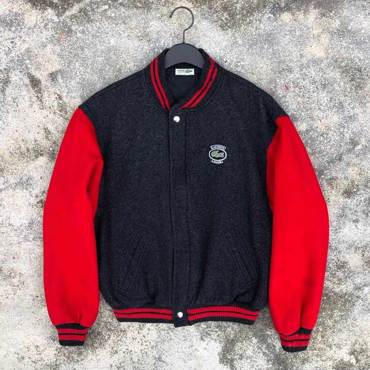 Lacoste Vintage Chemise Lacoste Wool Bomber Jacket Size US M / EU 48-50 / 2 - 1 Thumbnail