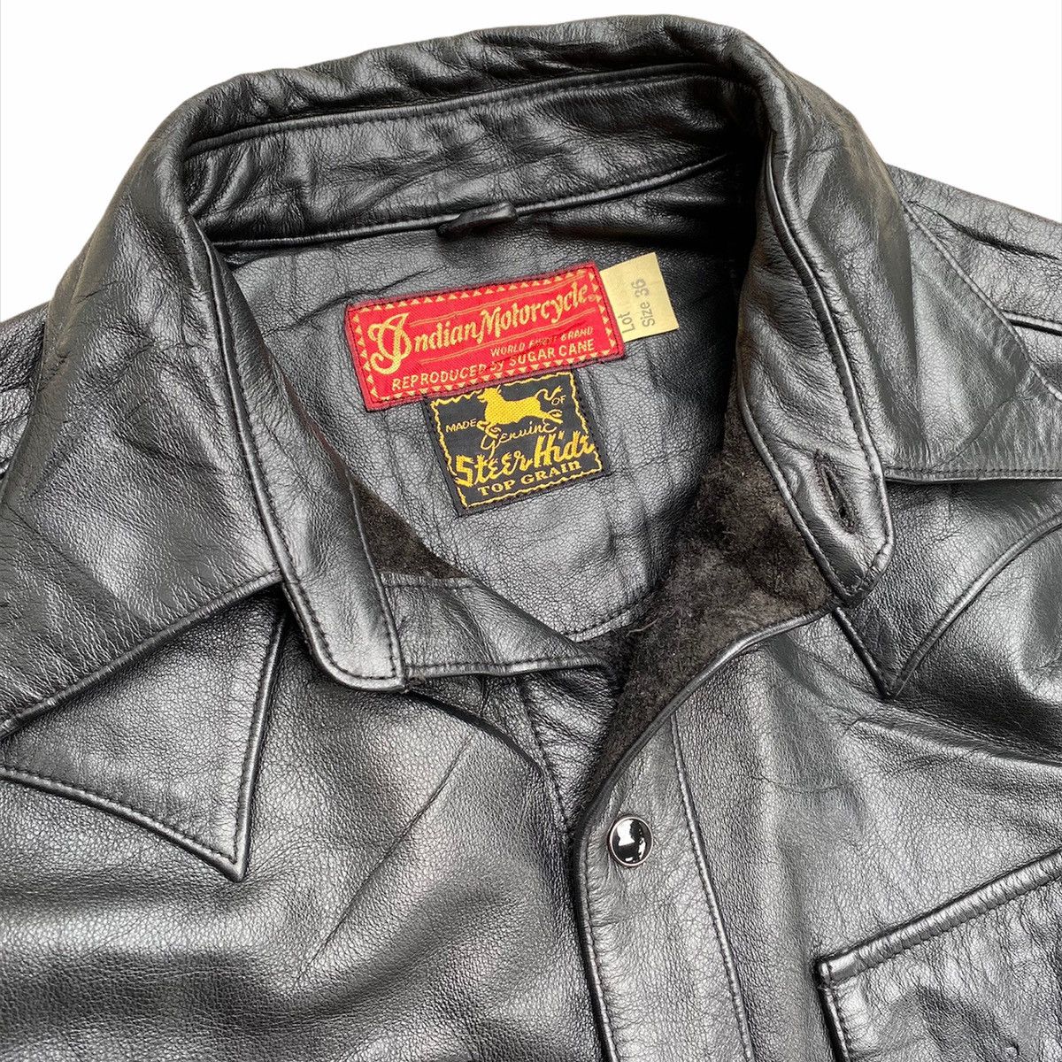 Toyo Enterprises Indian Motorcycle by Sugar Cane Steerhide Leather Jacket Size US S / EU 44-46 / 1 - 4 Thumbnail