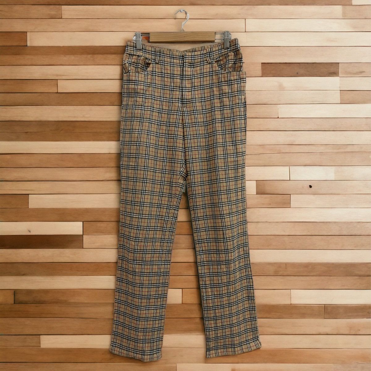 Burberry Vintage Burberry Blue Label Nova Check Trousers Pants Size US 29 - 1 Thumbnail
