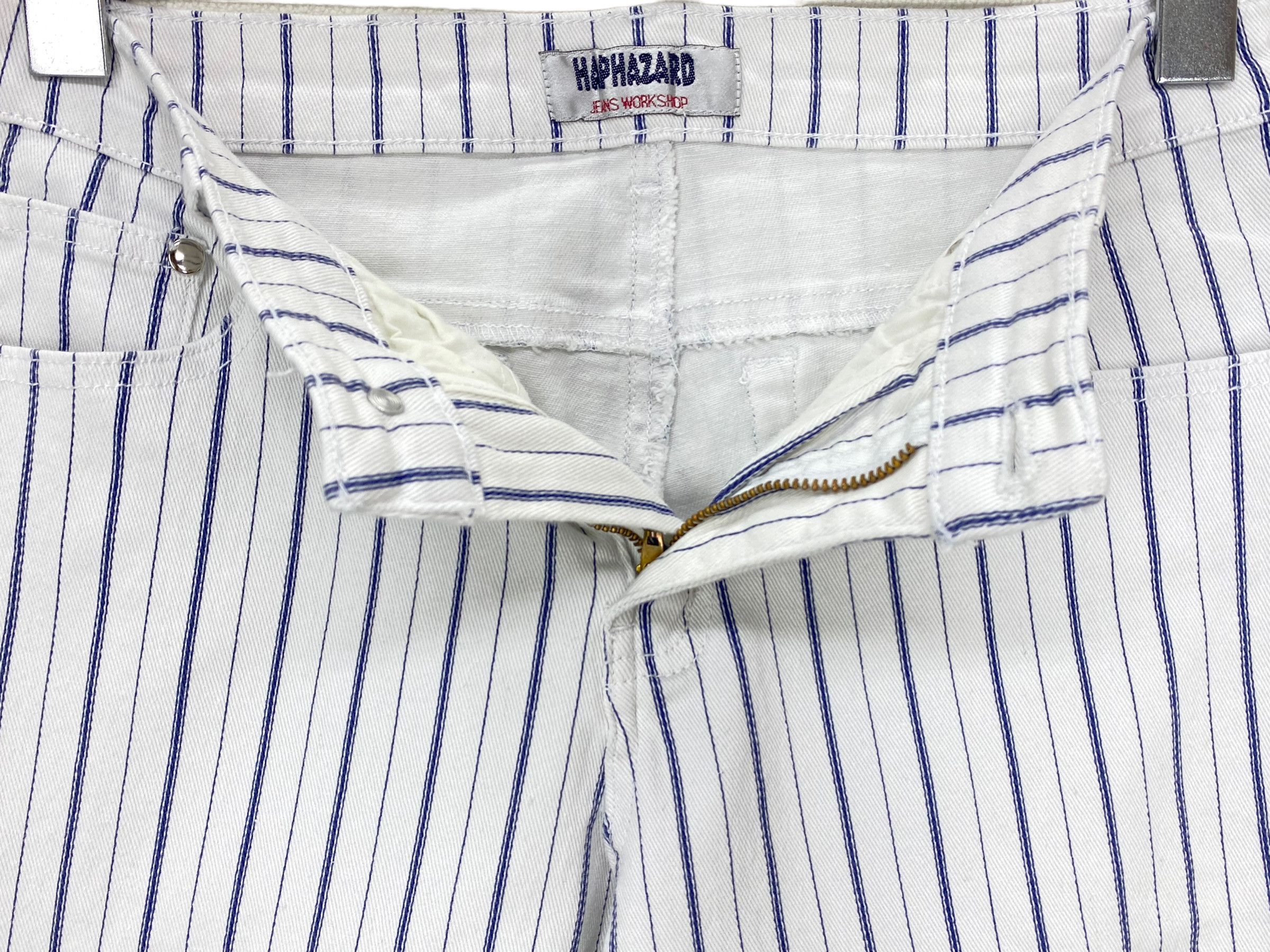 Japanese Brand Haphazard StripedBootcut Jeans JapaneseBrand DistressedDenim Size 27" / US 4 / IT 40 - 4 Thumbnail