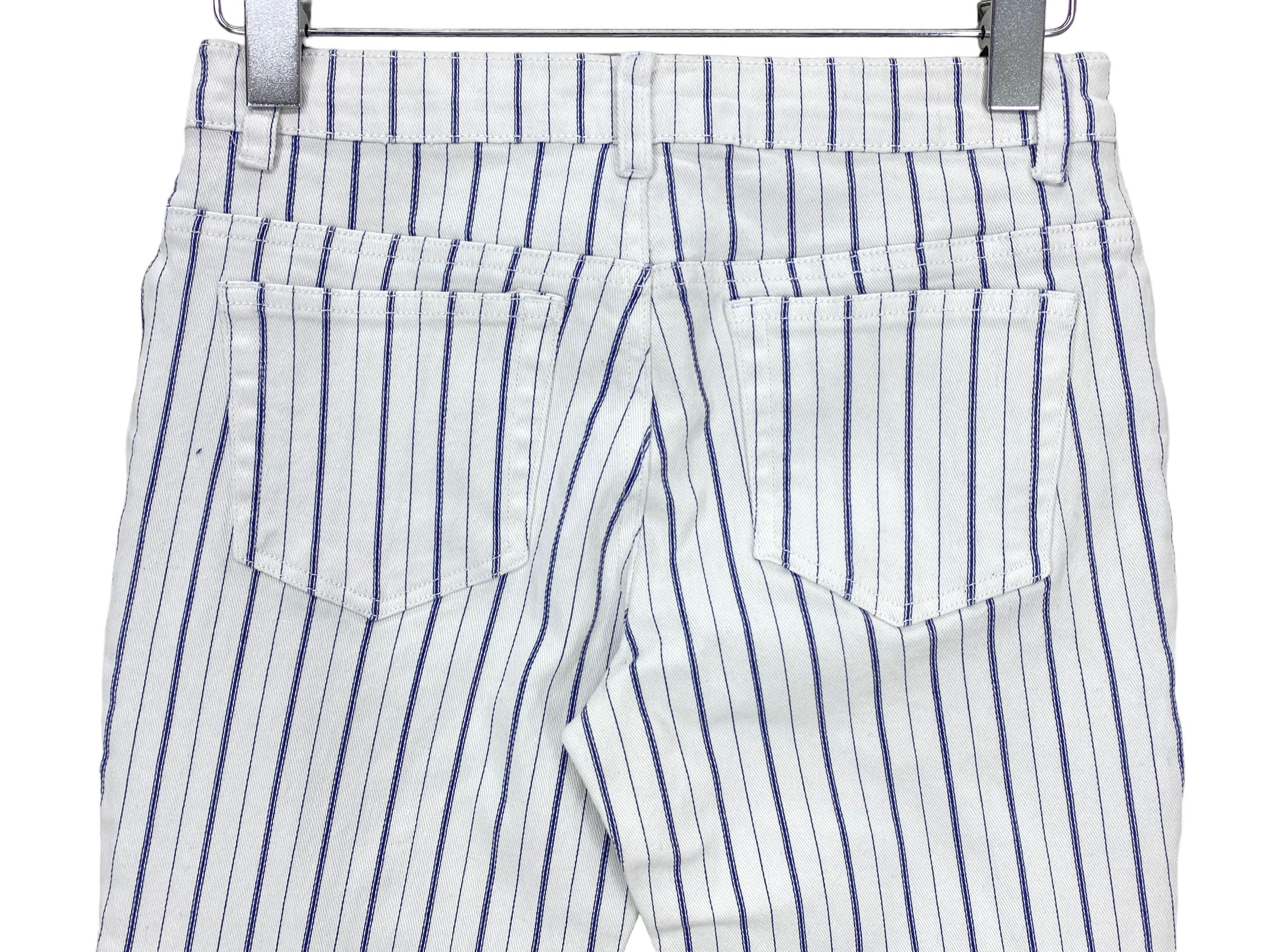 Japanese Brand Haphazard StripedBootcut Jeans JapaneseBrand DistressedDenim Size 27" / US 4 / IT 40 - 8 Thumbnail