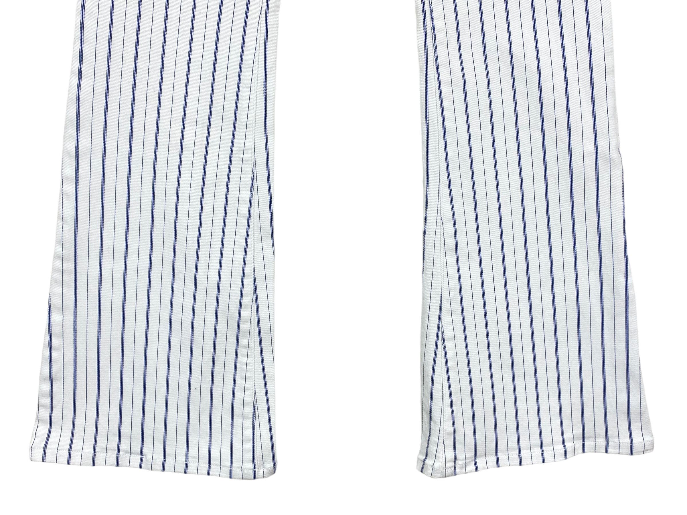 Japanese Brand Haphazard StripedBootcut Jeans JapaneseBrand DistressedDenim Size 27" / US 4 / IT 40 - 7 Thumbnail