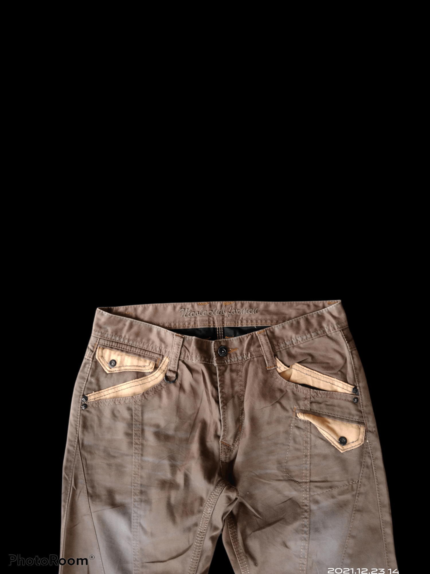 Nicole Club DiSTRESSED WASHED BROWN MULTIPOCKET NICOL FOR MEN Size US 31 - 3 Thumbnail