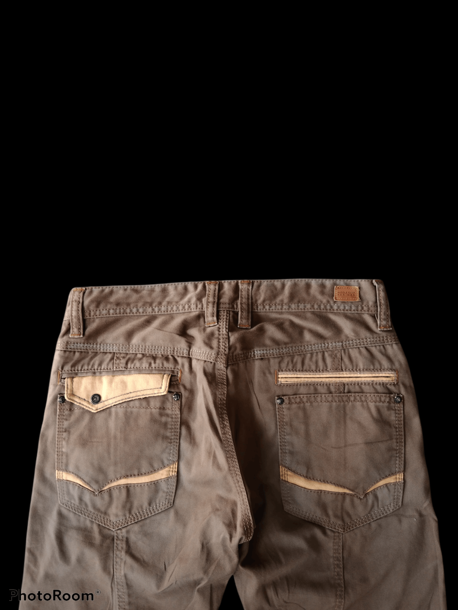 Nicole Club DiSTRESSED WASHED BROWN MULTIPOCKET NICOL FOR MEN Size US 31 - 4 Thumbnail