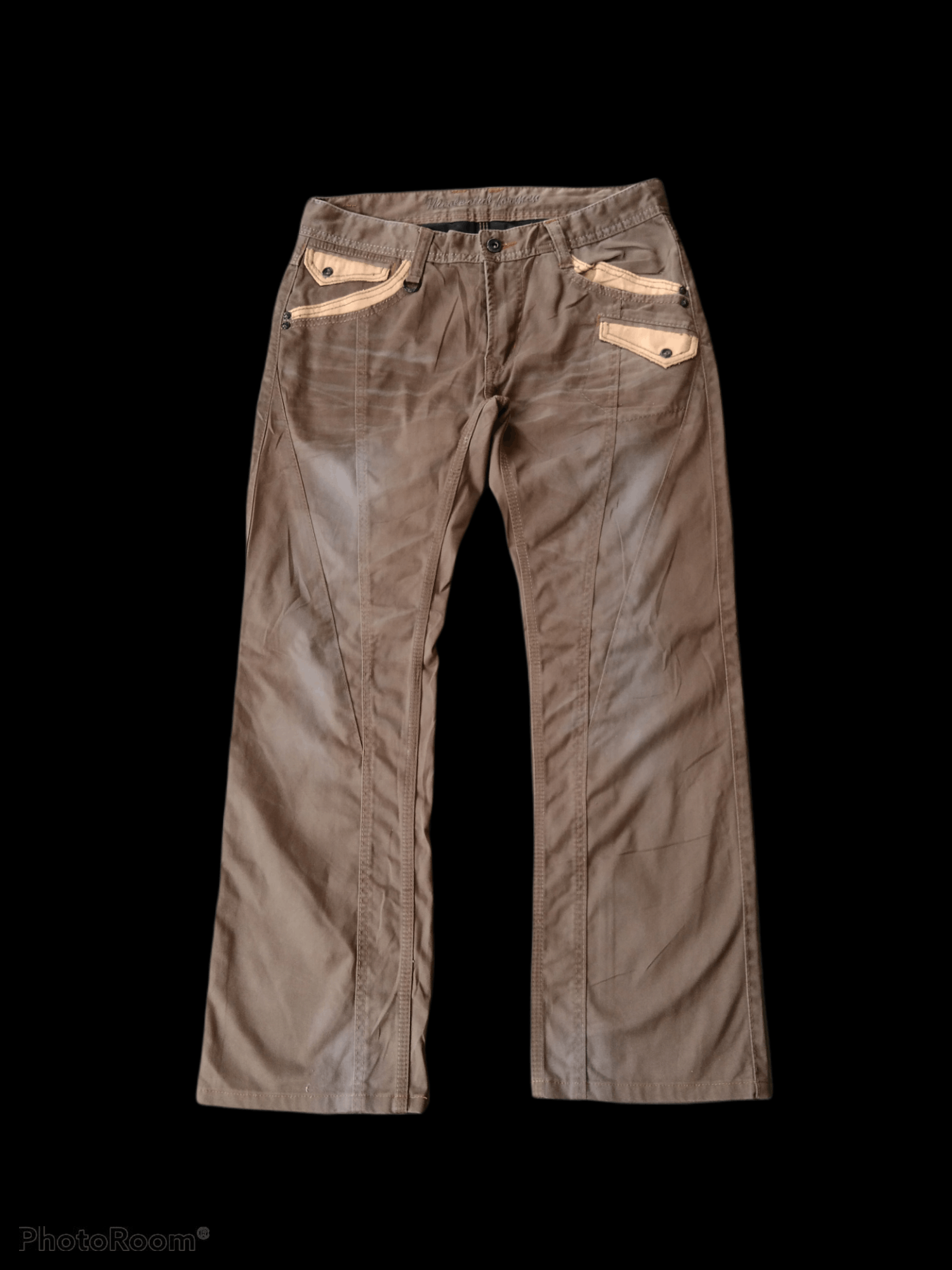Nicole Club DiSTRESSED WASHED BROWN MULTIPOCKET NICOL FOR MEN Size US 31 - 1 Thumbnail