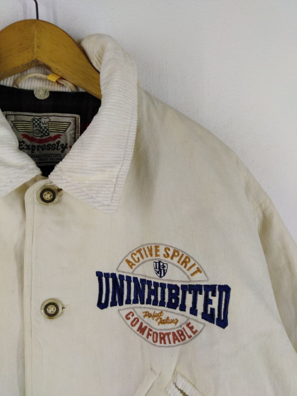 Japanese Brand EXPRESSLY BUTTON UP WHITE JACKET Size US L / EU 52-54 / 3 - 7 Thumbnail