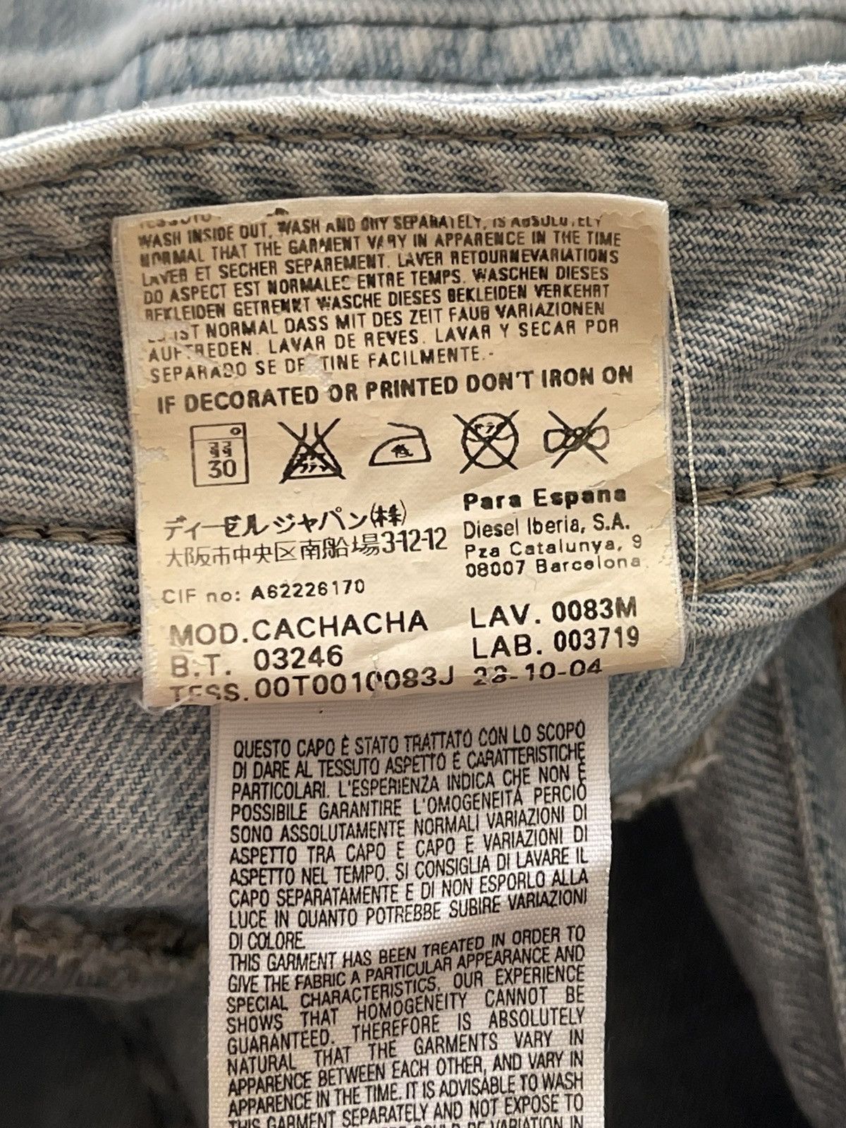 Diesel CRAZY DISTRESSED FLARE MULTIPOCKET DENIM Size US 32 / EU 48 - 14 Thumbnail