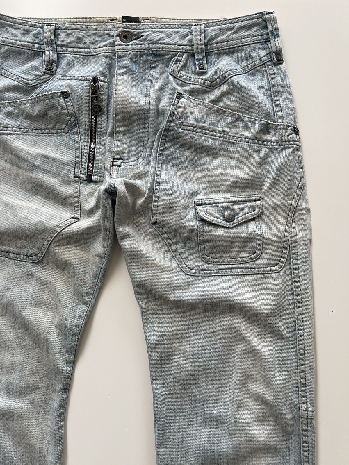 Diesel CRAZY DISTRESSED FLARE MULTIPOCKET DENIM Size US 32 / EU 48 - 6 Thumbnail