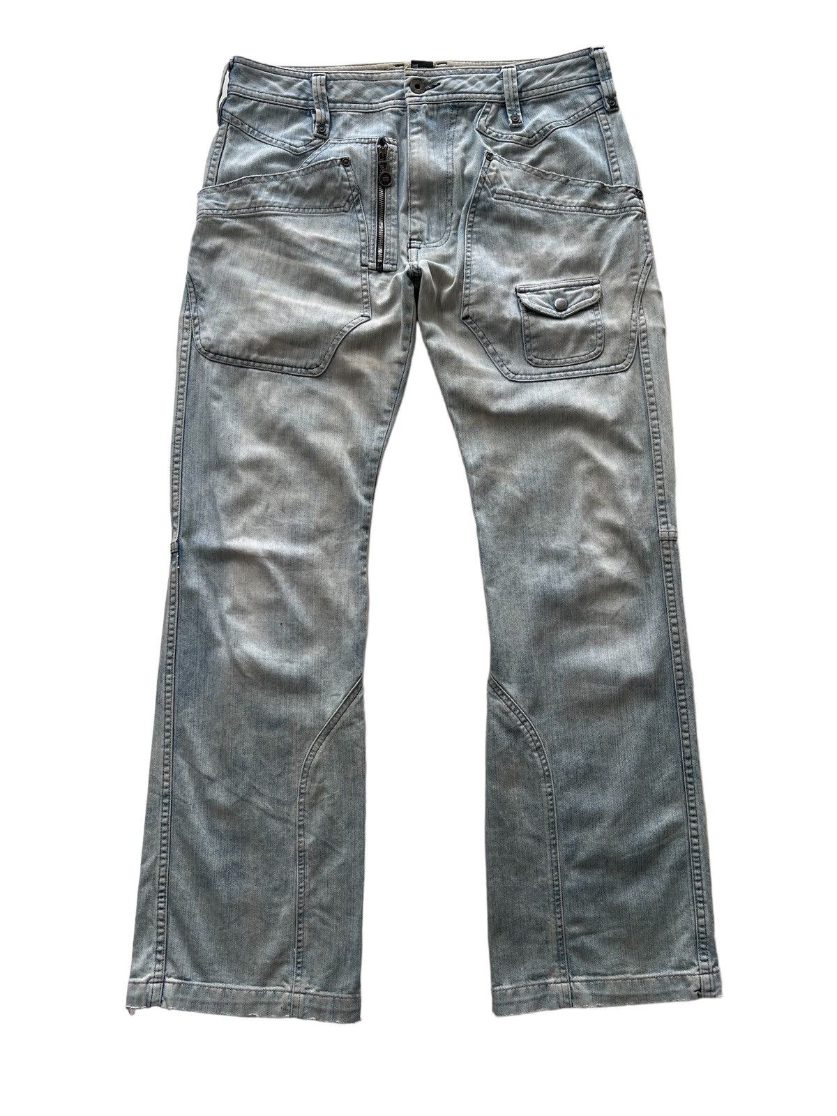 Diesel CRAZY DISTRESSED FLARE MULTIPOCKET DENIM Size US 32 / EU 48 - 1 Thumbnail