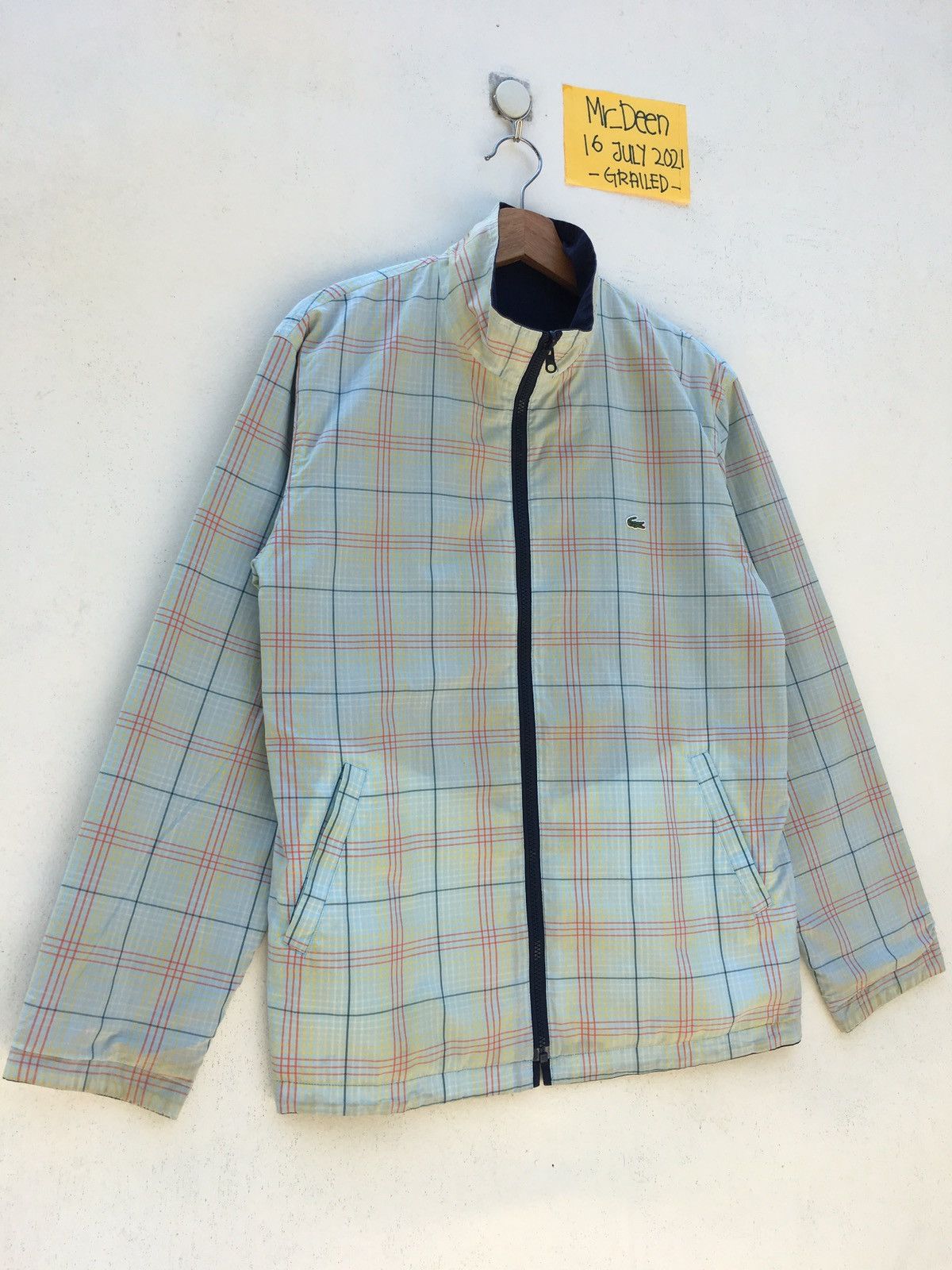 Lacoste Vintage Lacoste Checkered Pattern Reversible Nylon Jacket Size US M / EU 48-50 / 2 - 3 Thumbnail