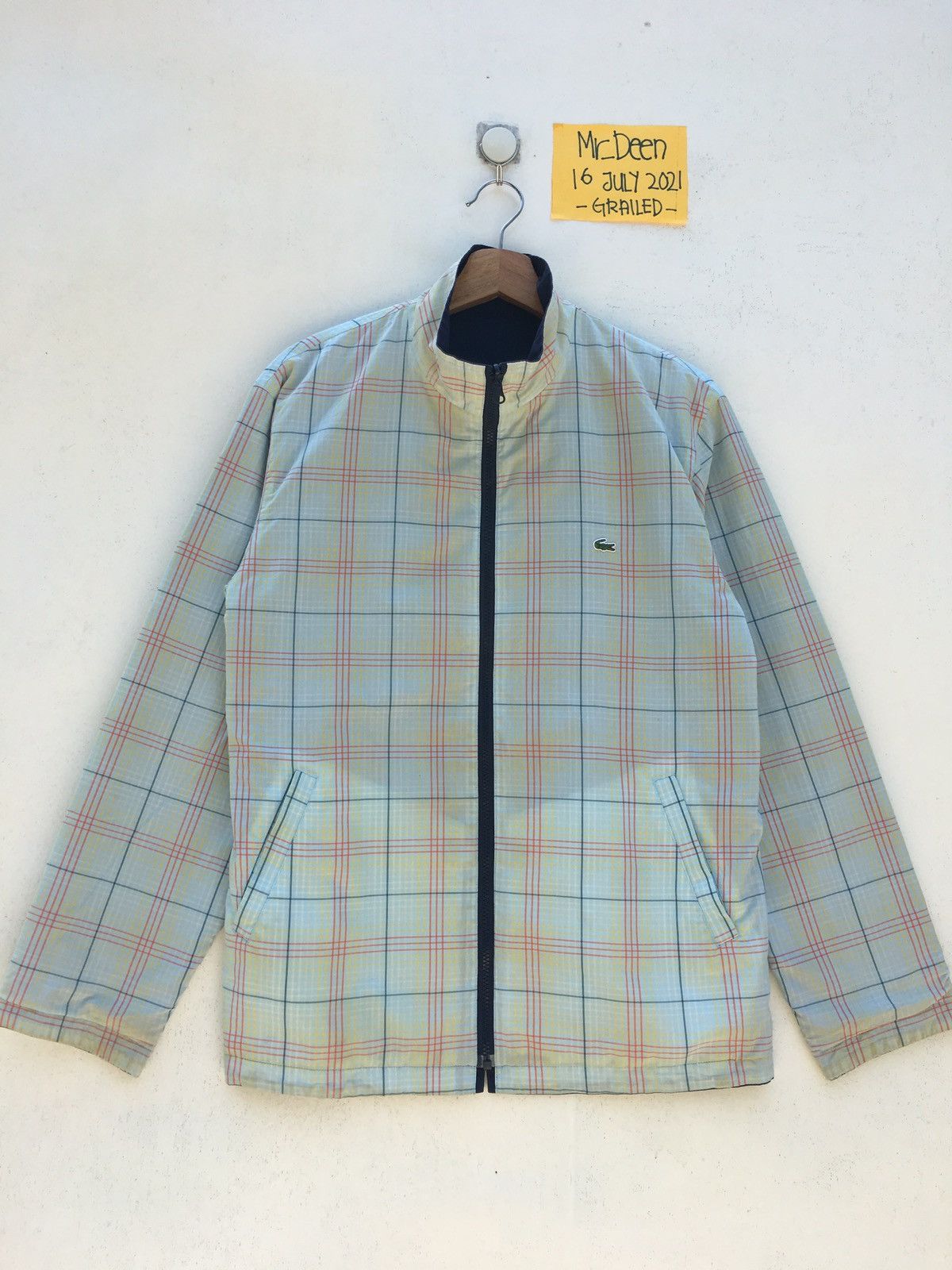 Lacoste Vintage Lacoste Checkered Pattern Reversible Nylon Jacket Size US M / EU 48-50 / 2 - 2 Thumbnail