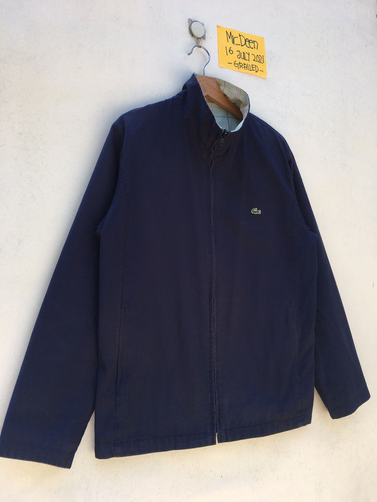 Lacoste Vintage Lacoste Checkered Pattern Reversible Nylon Jacket Size US M / EU 48-50 / 2 - 14 Thumbnail