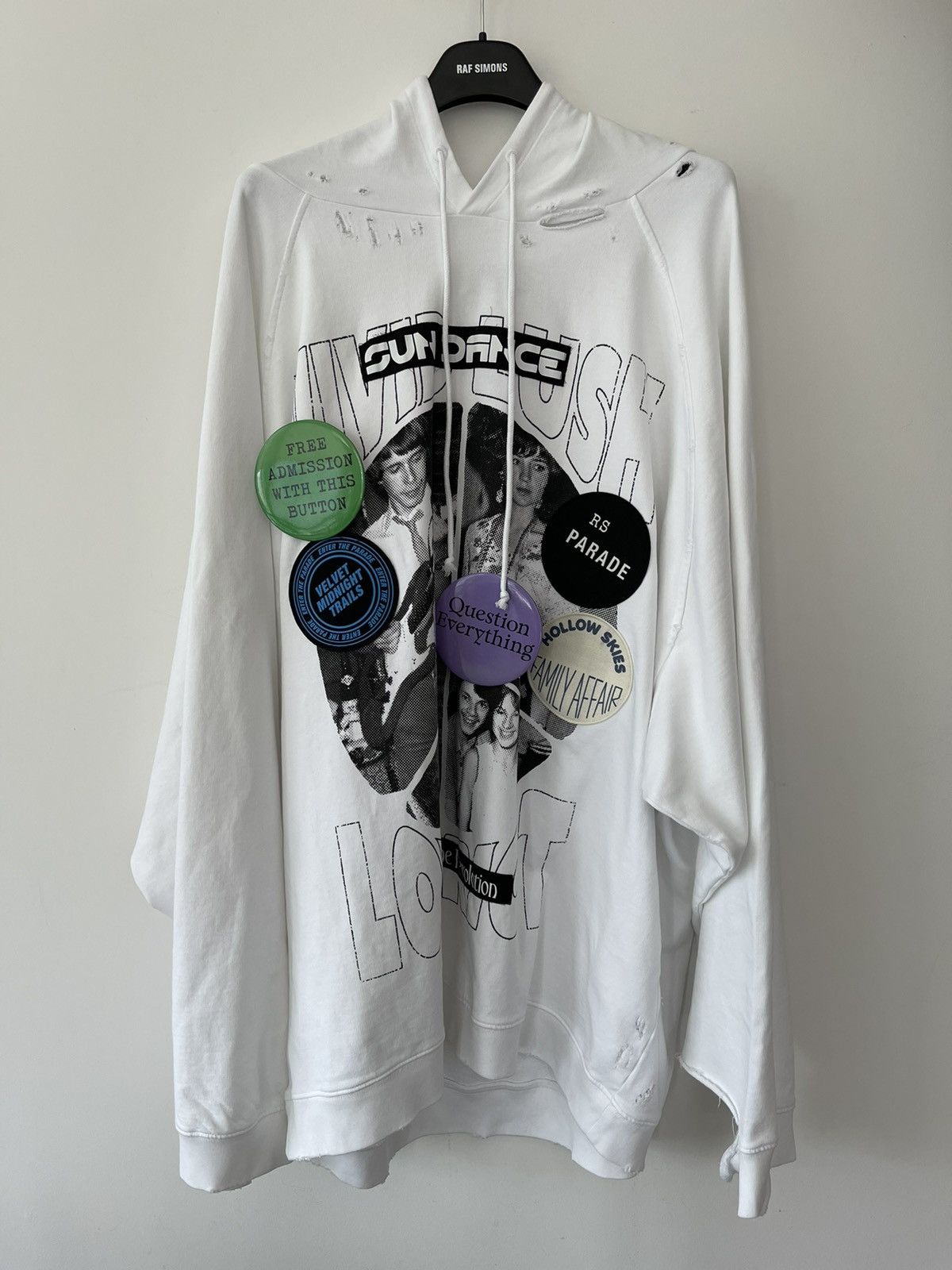 RAF SIMONS UNIVERSITY フーディシャツ S ホワイト RAF SIMONS UNIVERSITY フーディシャツ S ホワイト Raf Simons Logo