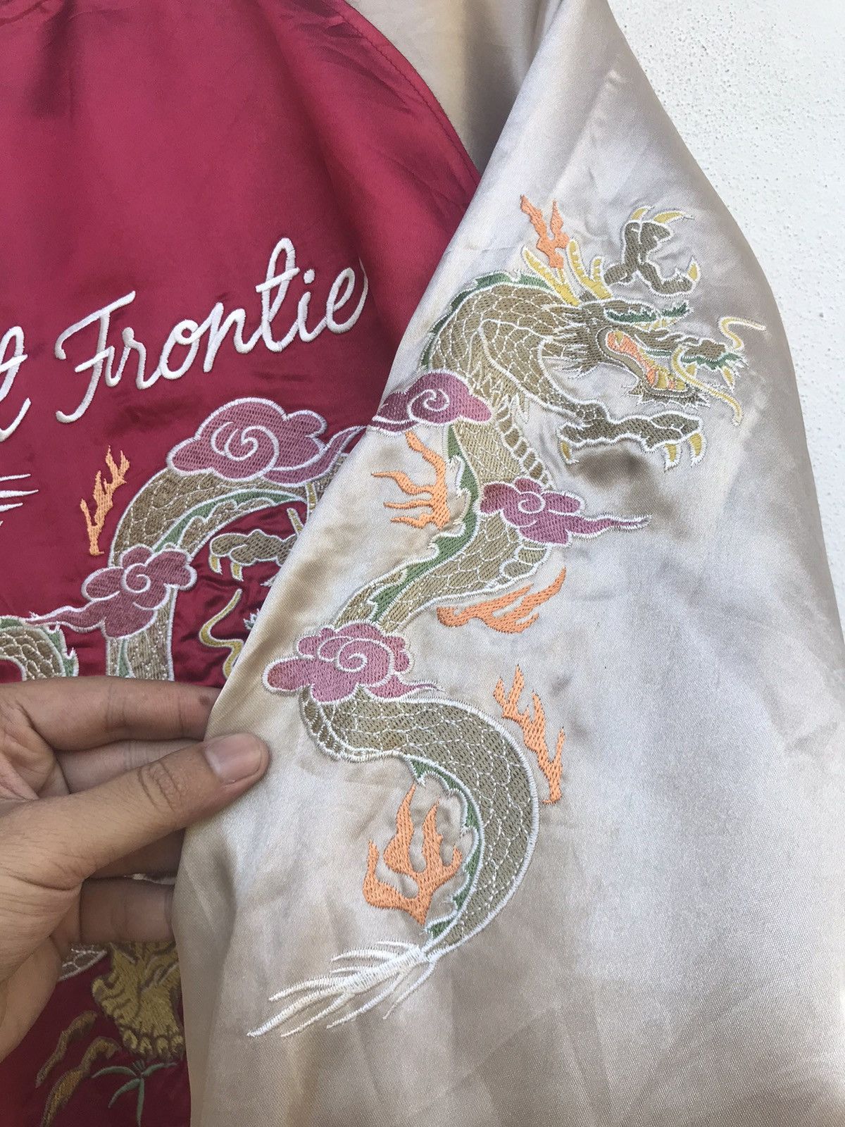 Japanese Brand Dragon X Tiger Last Frontier Traditional Sukajan Souvenir Size US M / EU 48-50 / 2 - 11 Thumbnail
