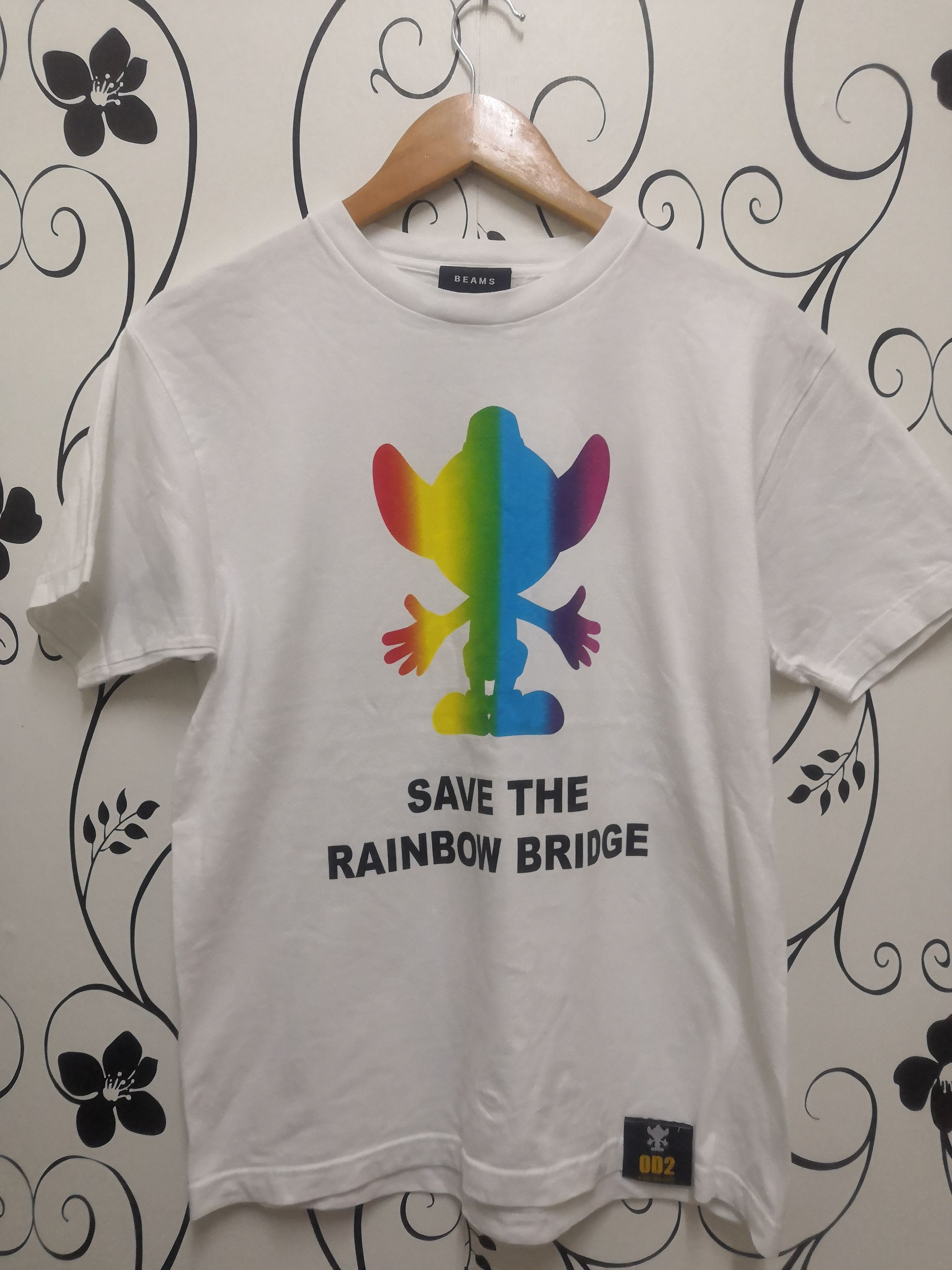 Beams Plus Beams t Shirt Save The Rainbow Bridge Japanese Brand Size US M / EU 48-50 / 2 - 1 Thumbnail