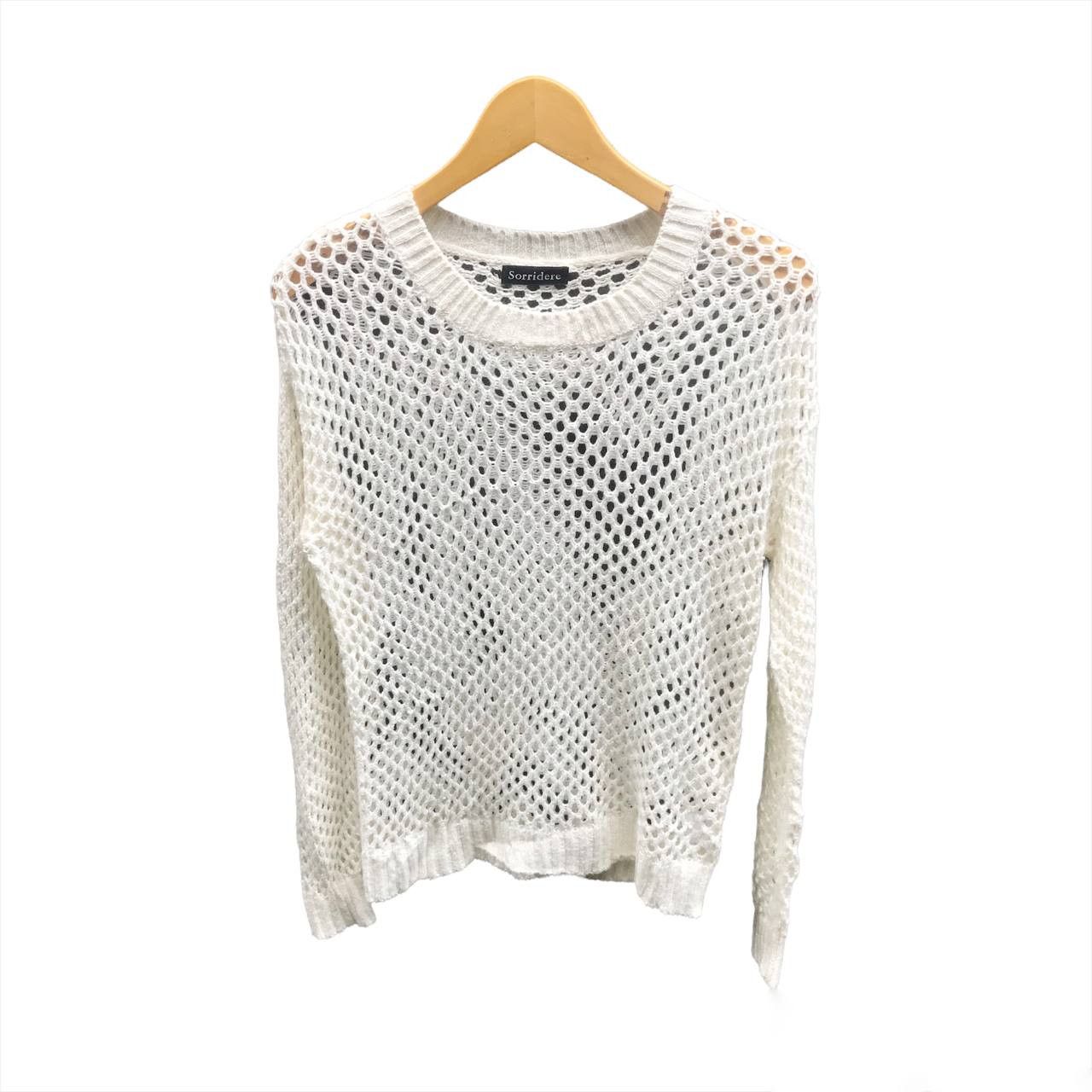 image of 20471120 x Beauty Beast 1990S Sorridere Open Knitted Fishnet Grunge in White (Size Medium)