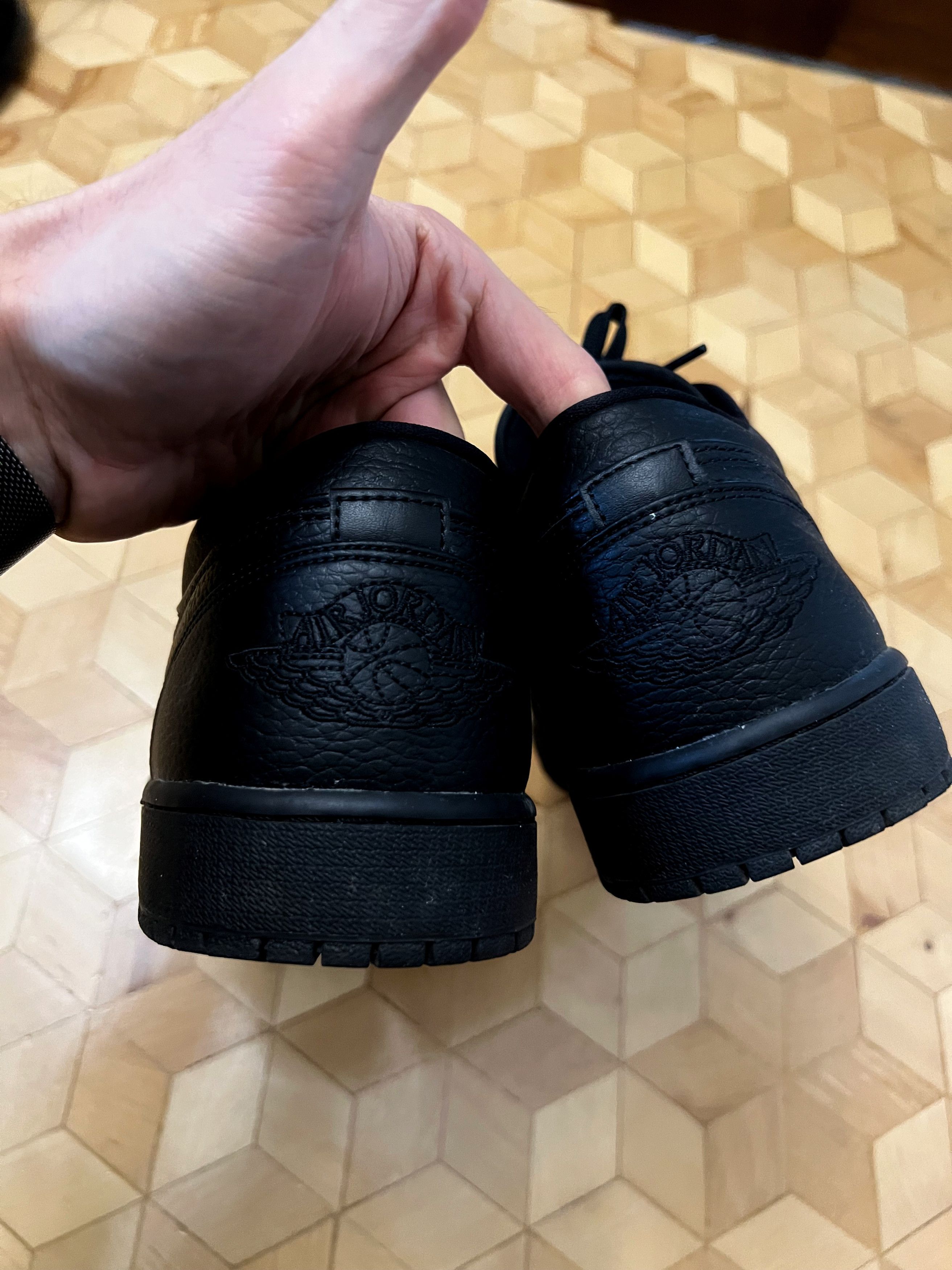 Jordan Brand × Nike Nike x Jordan: Air Jordan 1 Low 553558-091 (Triple Black) Size US 14 / EU 47 - 5 Thumbnail