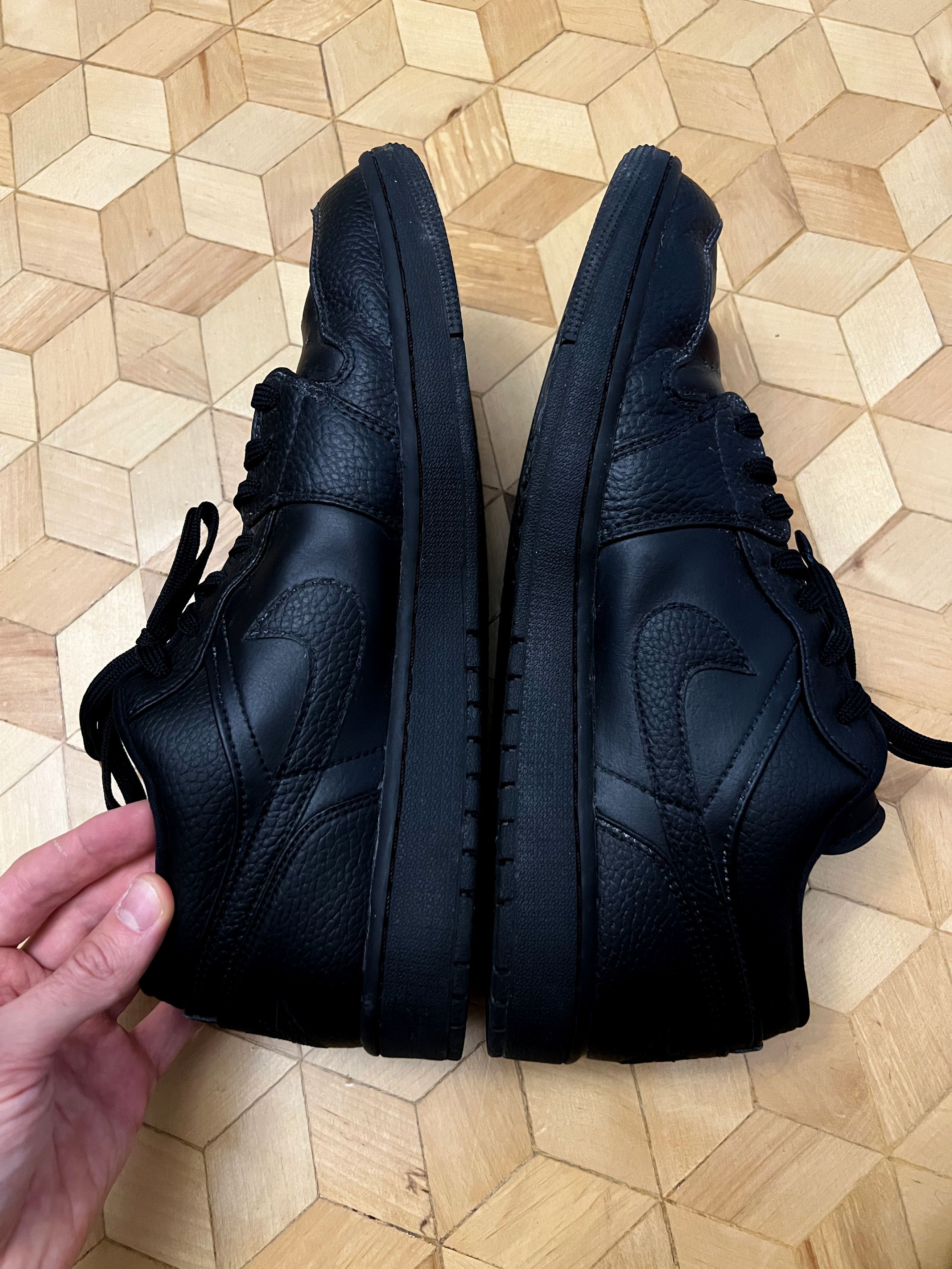 Jordan Brand × Nike Nike x Jordan: Air Jordan 1 Low 553558-091 (Triple Black) Size US 14 / EU 47 - 4 Thumbnail