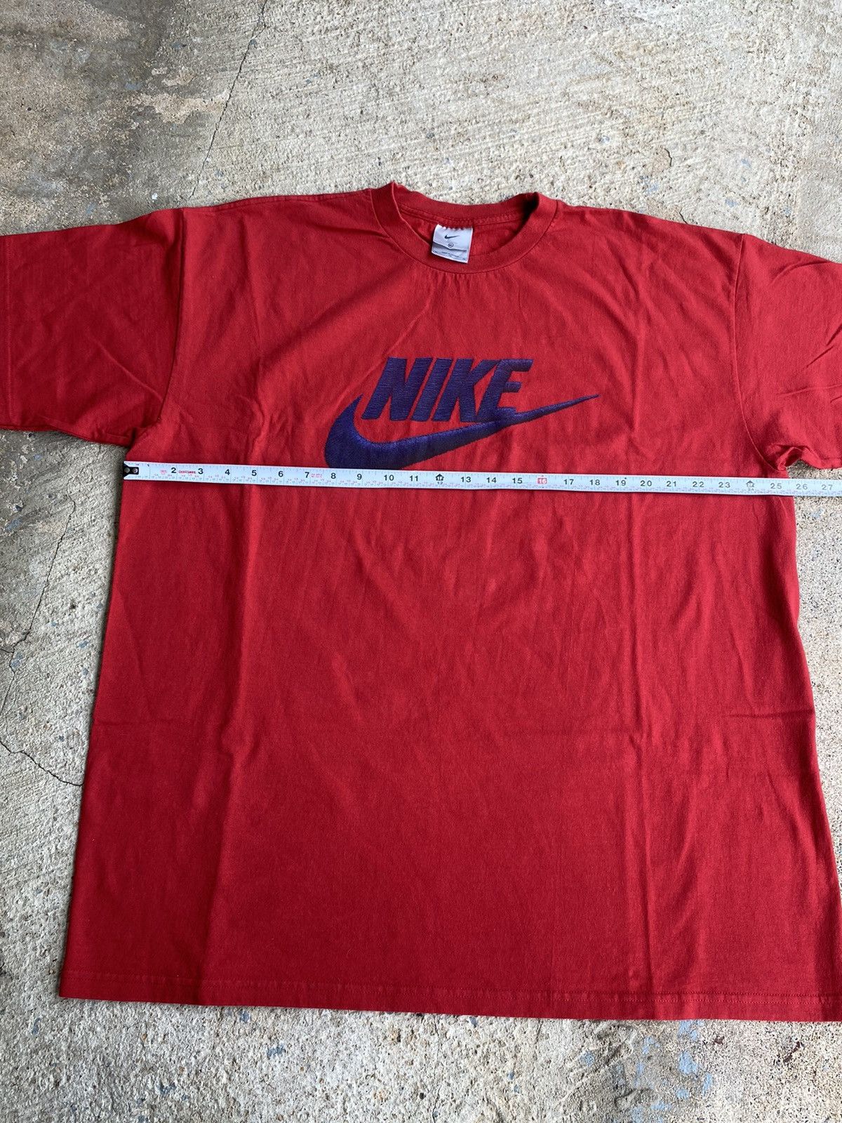Nike × Vintage Vintage 90’s Y2K Nike Red Logo XL Shirt Size US XXL / EU 58 / 5 - 7 Thumbnail