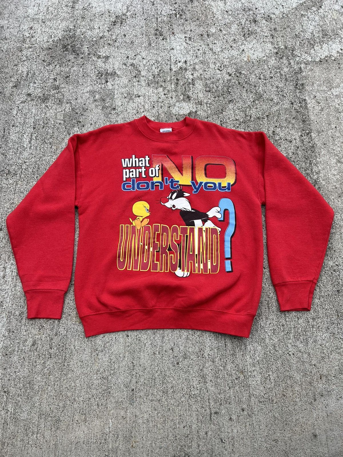 Vintage Vintage 90’s Tweety Sylvester Looney Tunes Sweatshirt Size US L / EU 52-54 / 3 - 1 Thumbnail