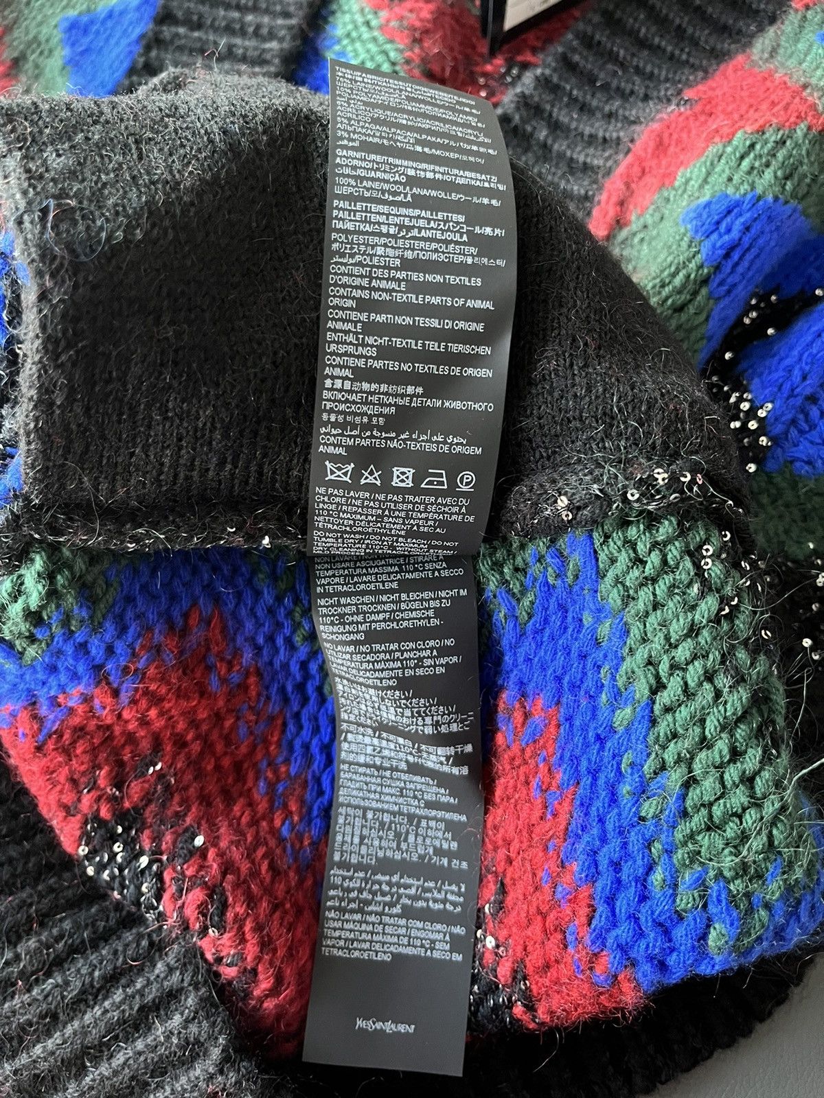 Hedi Slimane × Saint Laurent Paris × Yves Saint Laurent SuperRunway $2,800 Value Celebrity Glitter Cardigan Sweater Size US L / EU 52-54 / 3 - 10 Thumbnail