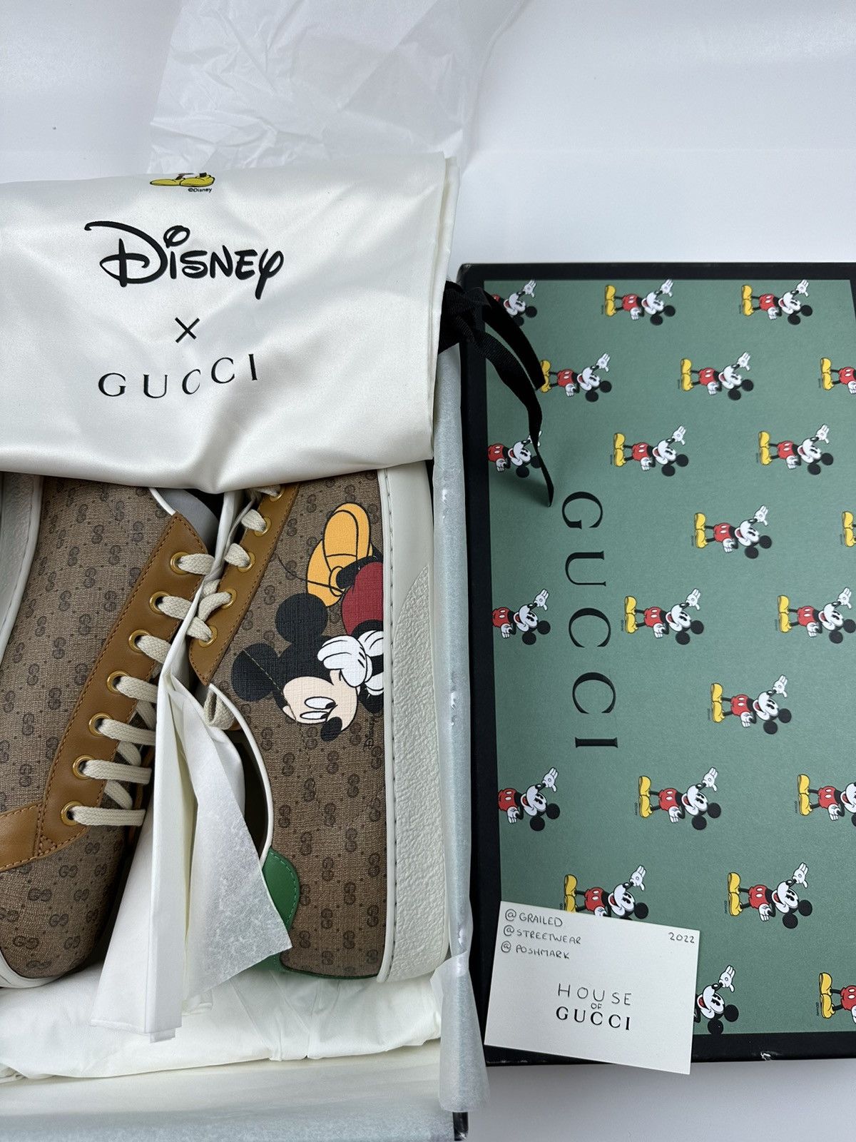 Disney × Gucci Gucci X Disney GG Mickey Mouse Ace Sneakers Size US 8 / EU 41 - 10 Thumbnail