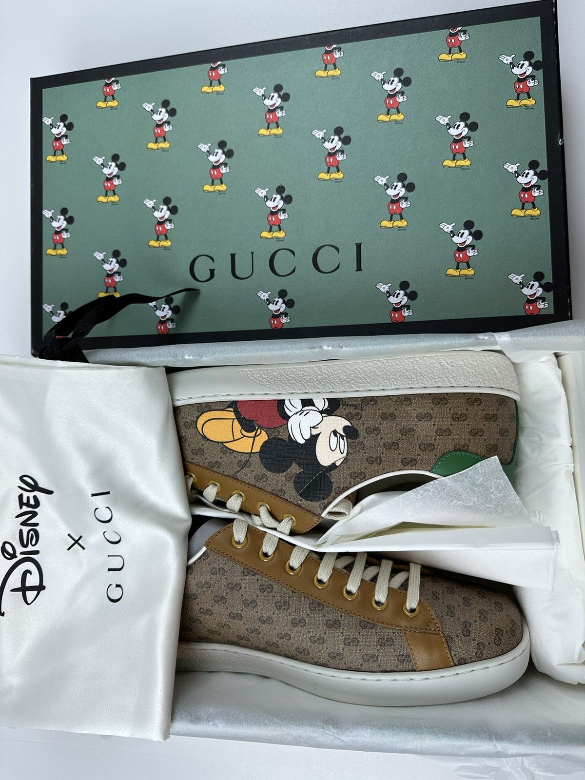 Disney × Gucci Gucci X Disney GG Mickey Mouse Ace Sneakers Size US 8 / EU 41 - 9 Thumbnail