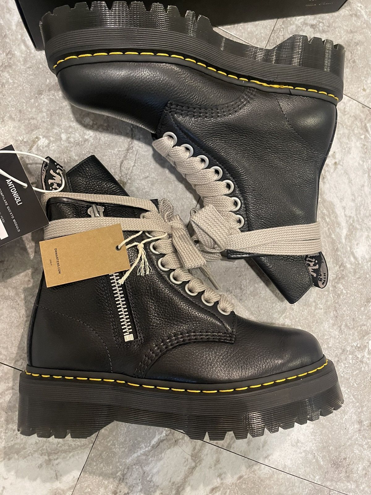 Dr. Martens × Rick Owens Rick Owens x Dr. Martens “Quad Sole Jumbo Boot” sz 4.5 - 5.5 Size US 5 / EU 37 - 2 Thumbnail