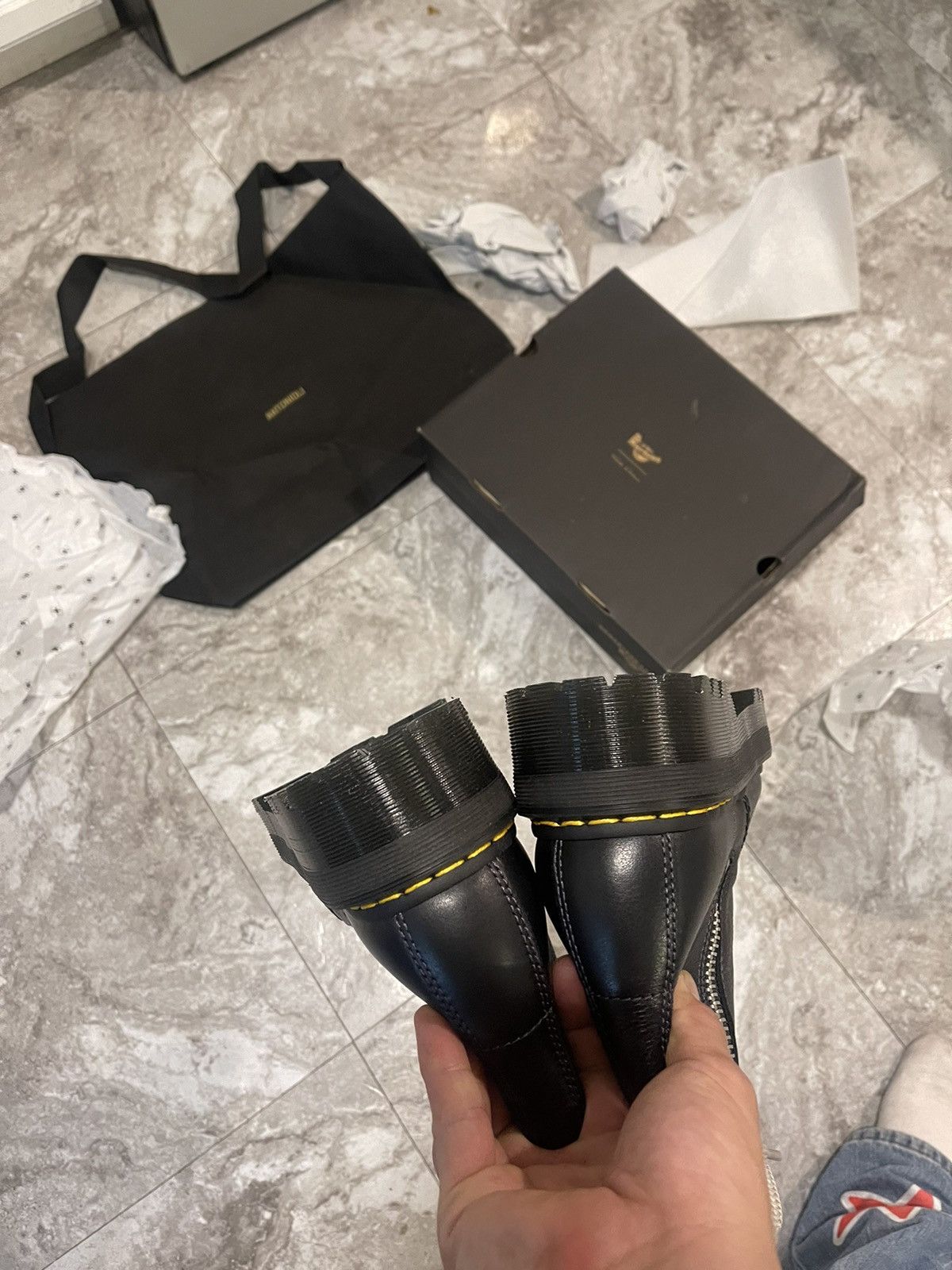 Dr. Martens × Rick Owens Rick Owens x Dr. Martens “Quad Sole Jumbo Boot” sz 4.5 - 5.5 Size US 5 / EU 37 - 10 Thumbnail