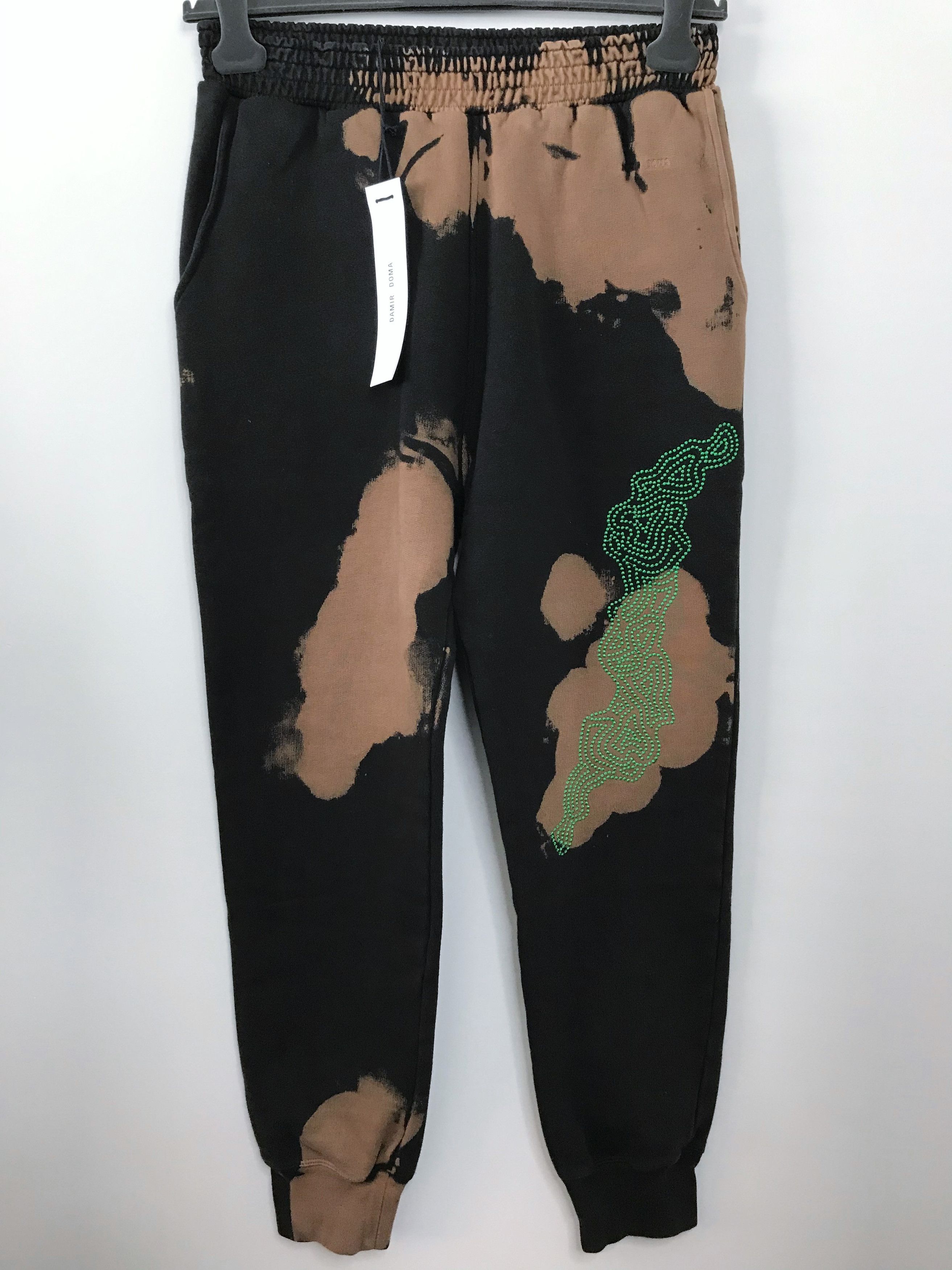 Image of Damir Doma Xs Embroidered Runway Bleached Contrast Sweat Pants Ss18, Men's (Size 30)