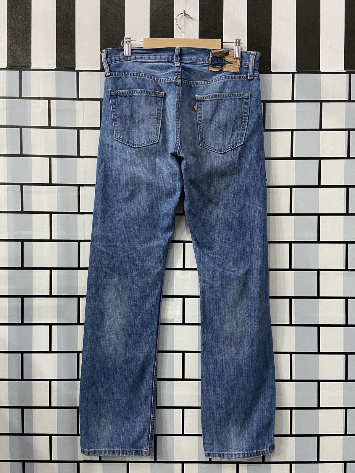 Levi's × Vintage Vintage Levi’s Distressed Blue Wash Denim Pants Size US 32 / EU 48 - 2 Thumbnail