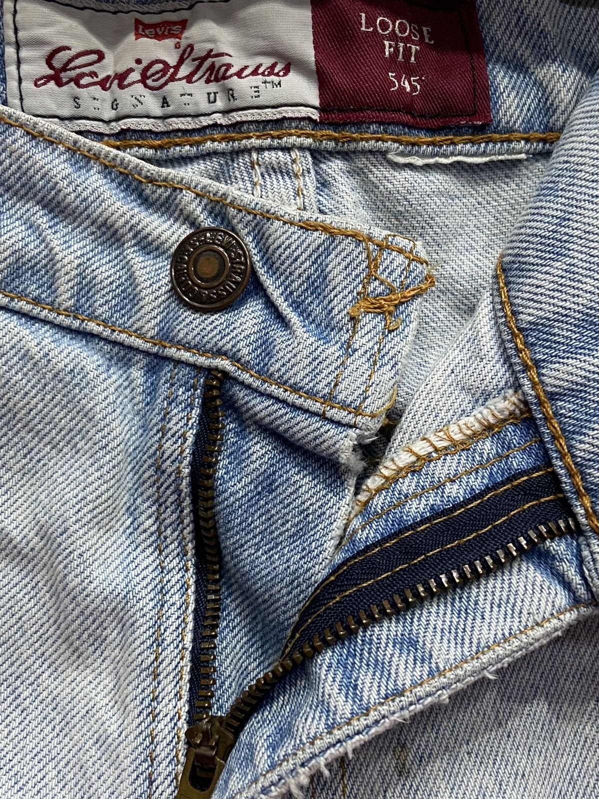 Levi's × Vintage Vintage Levi’s 545 Loosefit Distresse Light Wash Denim Pants Size US 38 / EU 54 - 20 Thumbnail