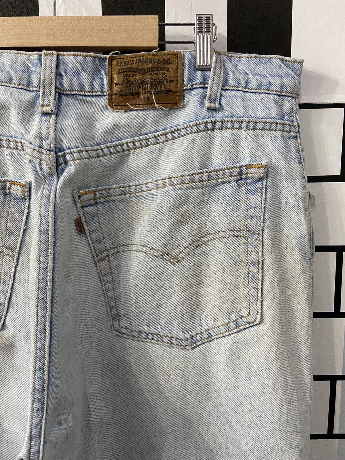 Levi's × Vintage Vintage Levi’s 545 Loosefit Distresse Light Wash Denim Pants Size US 38 / EU 54 - 17 Thumbnail