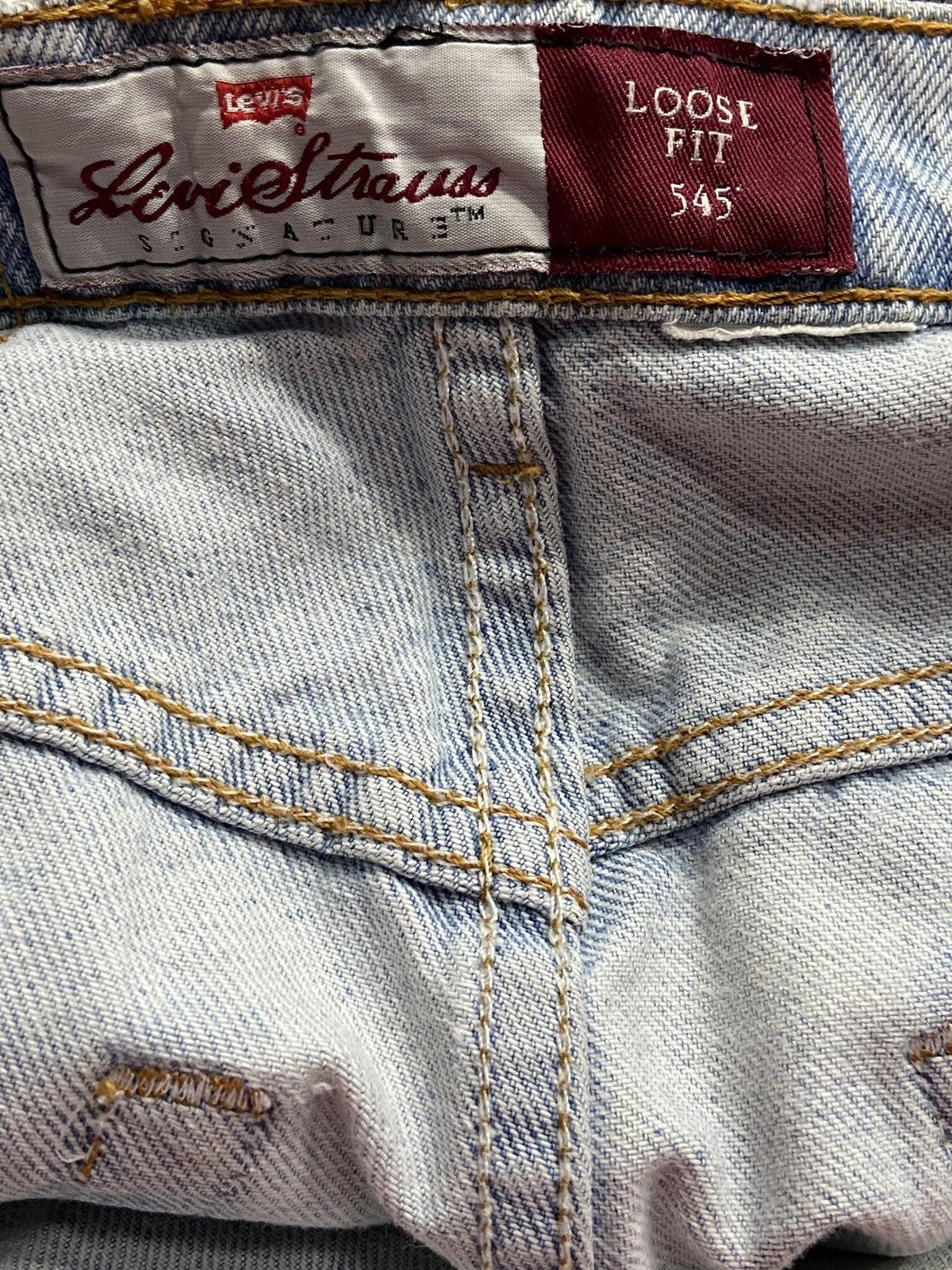 Levi's × Vintage Vintage Levi’s 545 Loosefit Distresse Light Wash Denim Pants Size US 38 / EU 54 - 21 Thumbnail