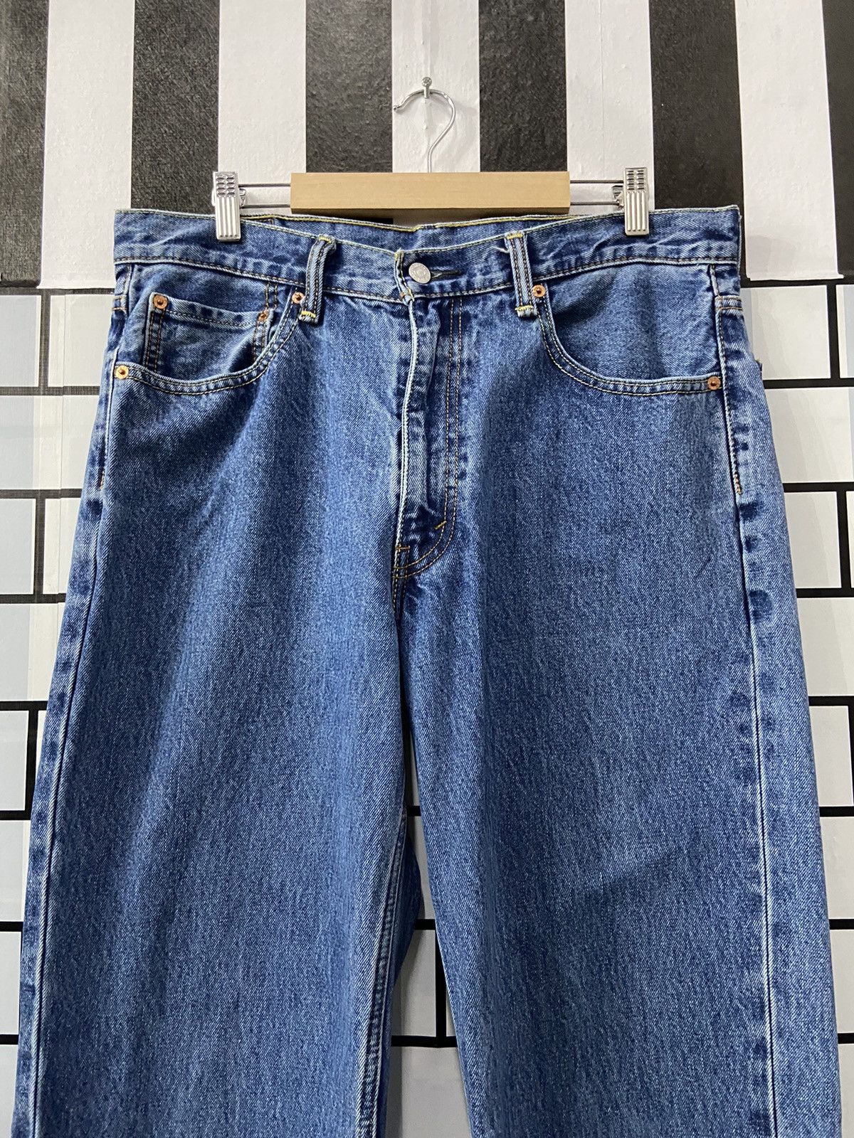 Levi's × Vintage Vintage Levi’s 550 Stonewash Denim Pants 34X34 Size US 34 / EU 50 - 4 Thumbnail