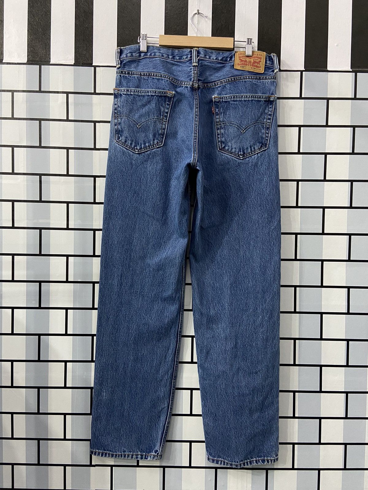 Levi's × Vintage Vintage Levi’s 550 Stonewash Denim Pants 34X34 Size US 34 / EU 50 - 2 Thumbnail