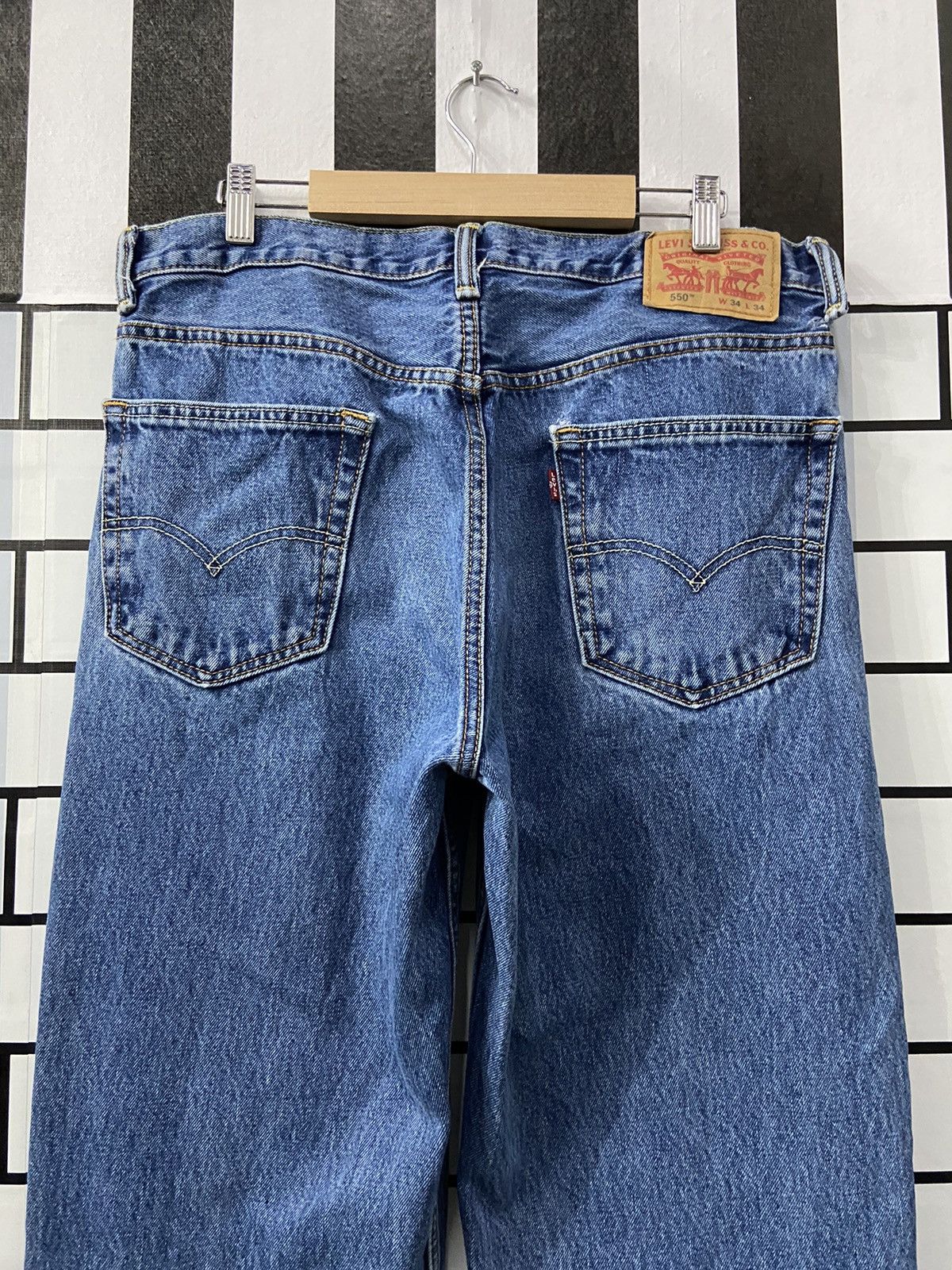 Levi's × Vintage Vintage Levi’s 550 Stonewash Denim Pants 34X34 Size US 34 / EU 50 - 10 Thumbnail