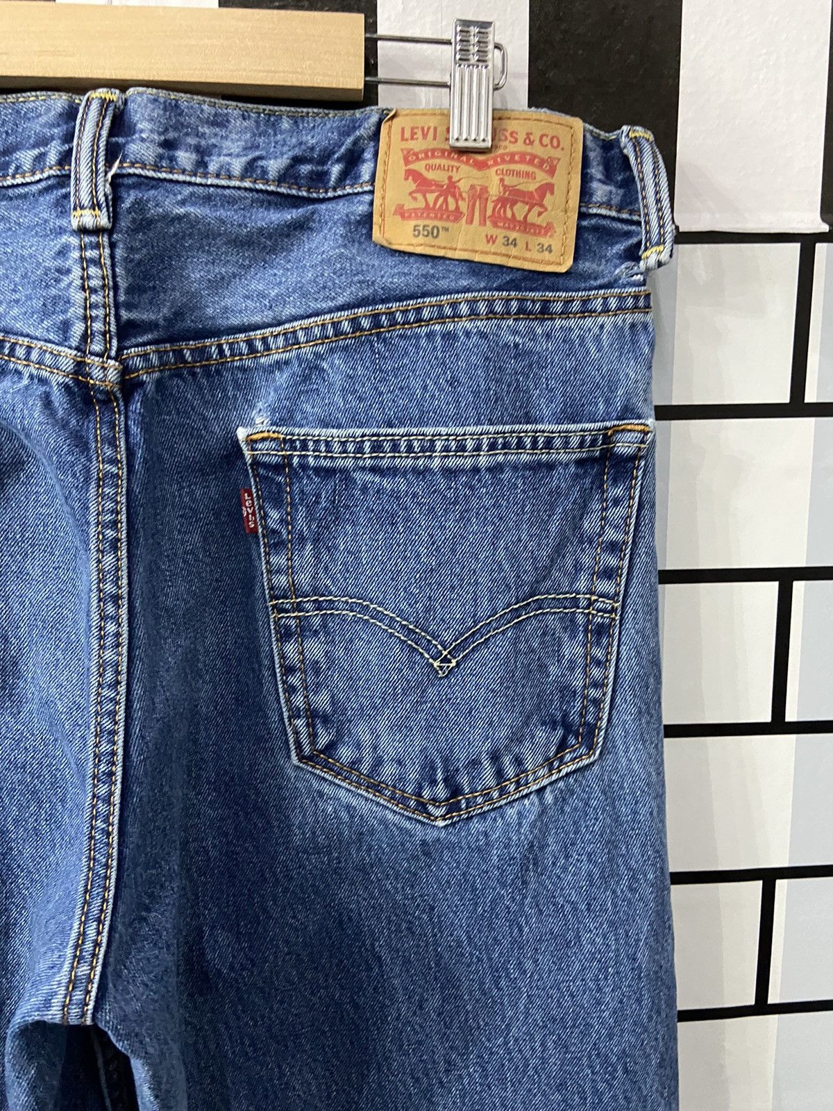 Levi's × Vintage Vintage Levi’s 550 Stonewash Denim Pants 34X34 Size US 34 / EU 50 - 15 Thumbnail