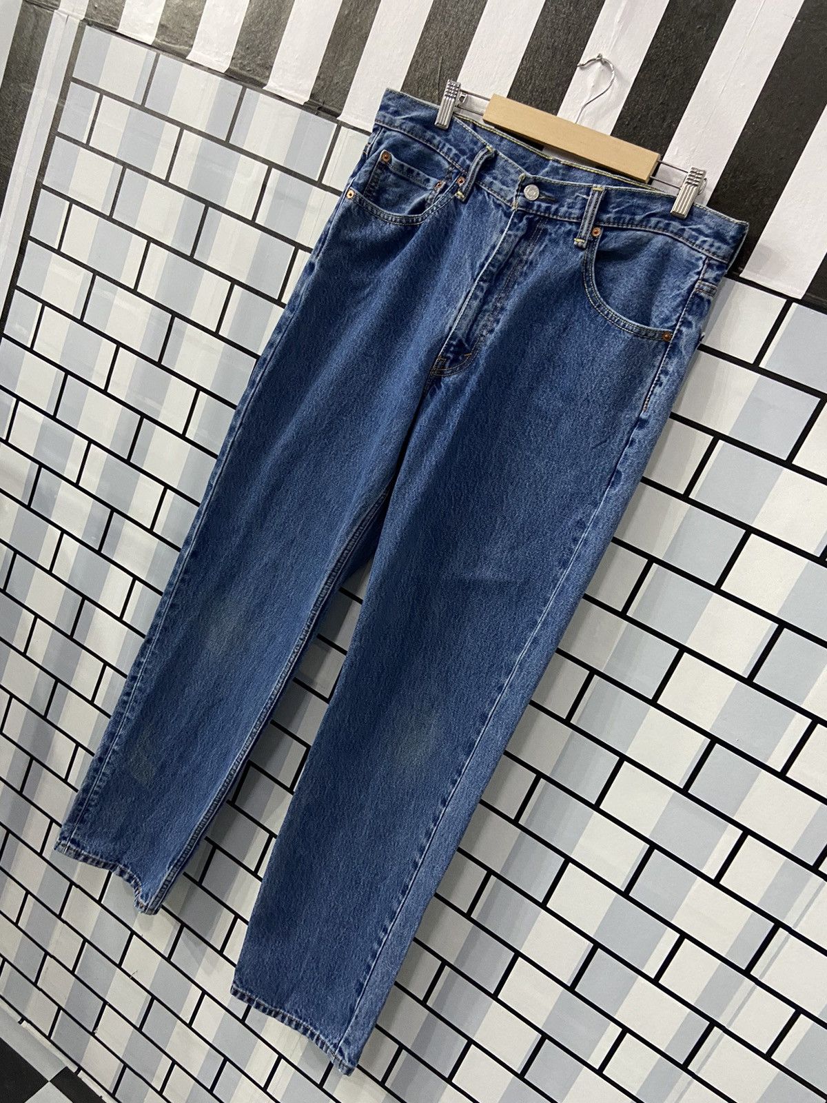 Levi's × Vintage Vintage Levi’s 550 Stonewash Denim Pants 34X34 Size US 34 / EU 50 - 3 Thumbnail