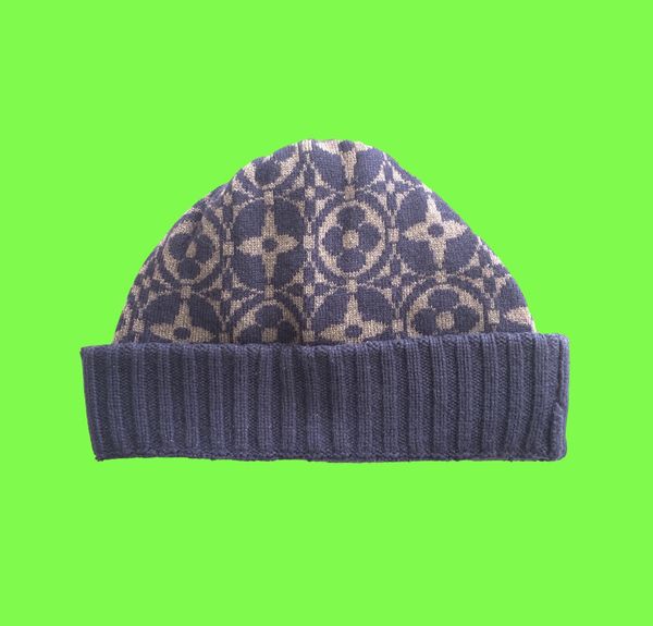Louis Vuitton Cashmere Damier Knit Beanie - Blue Hats, Accessories
