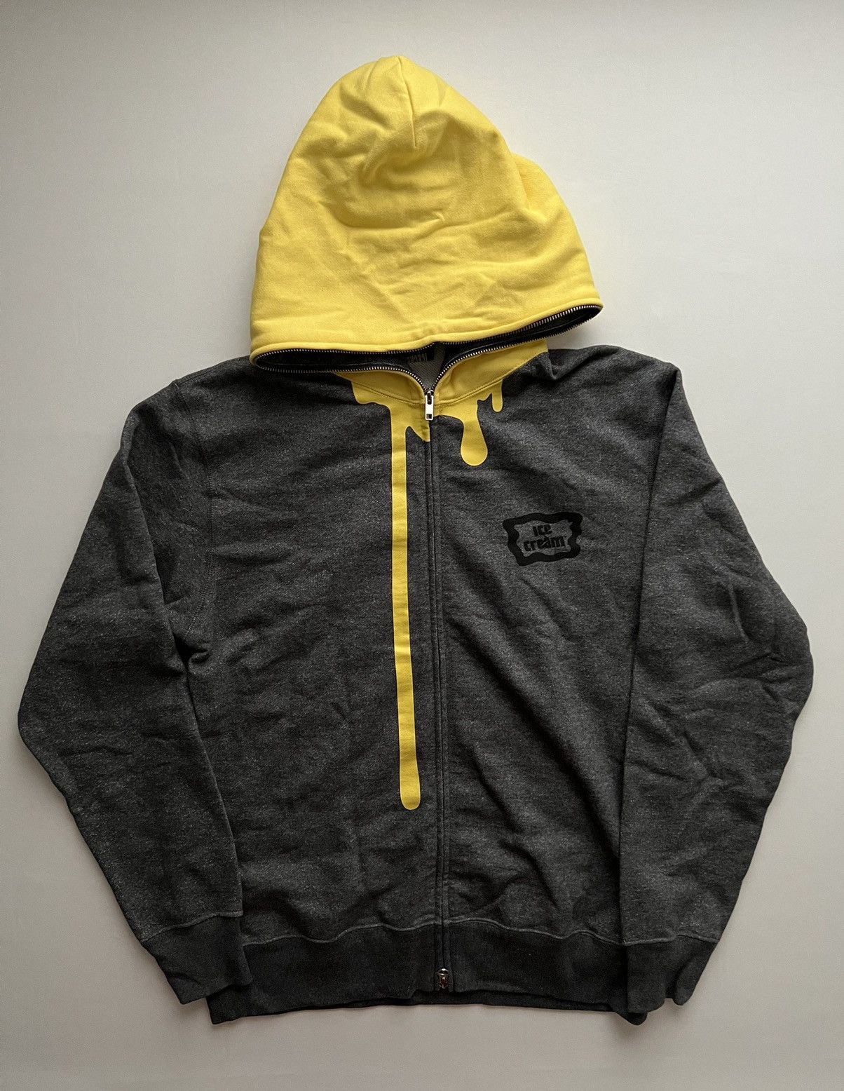 Pre-owned Billionaire Boys Club Season 11 Ice Cream Drip Hoodie In Grey