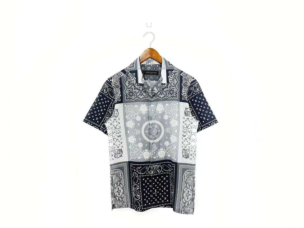 Louis Vuitton Black Paisley Shirt at DSM Ginza