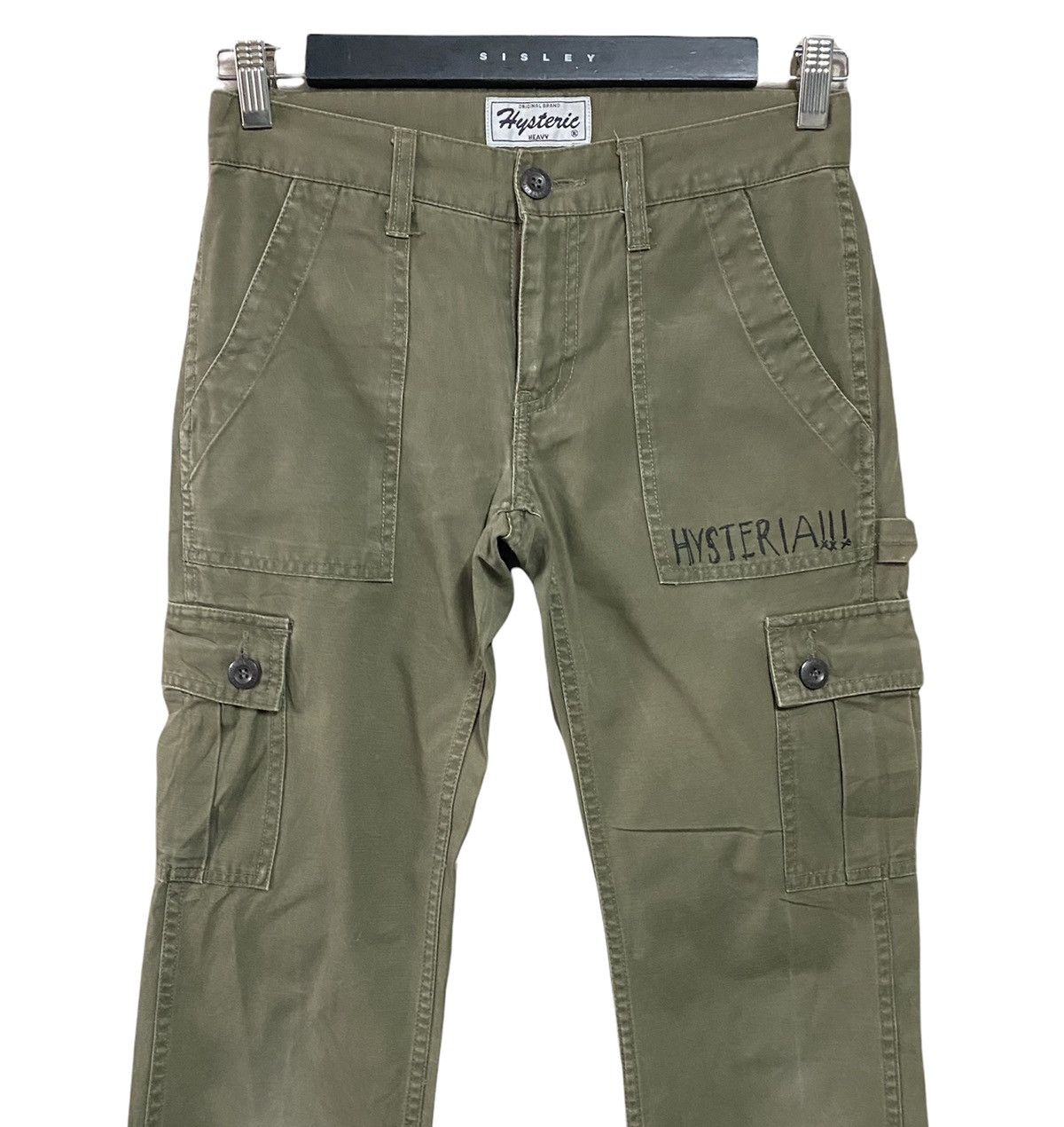 image of Hysteric Glamour Cargo Pants Slim in Olive Green, Women's (Size 28)