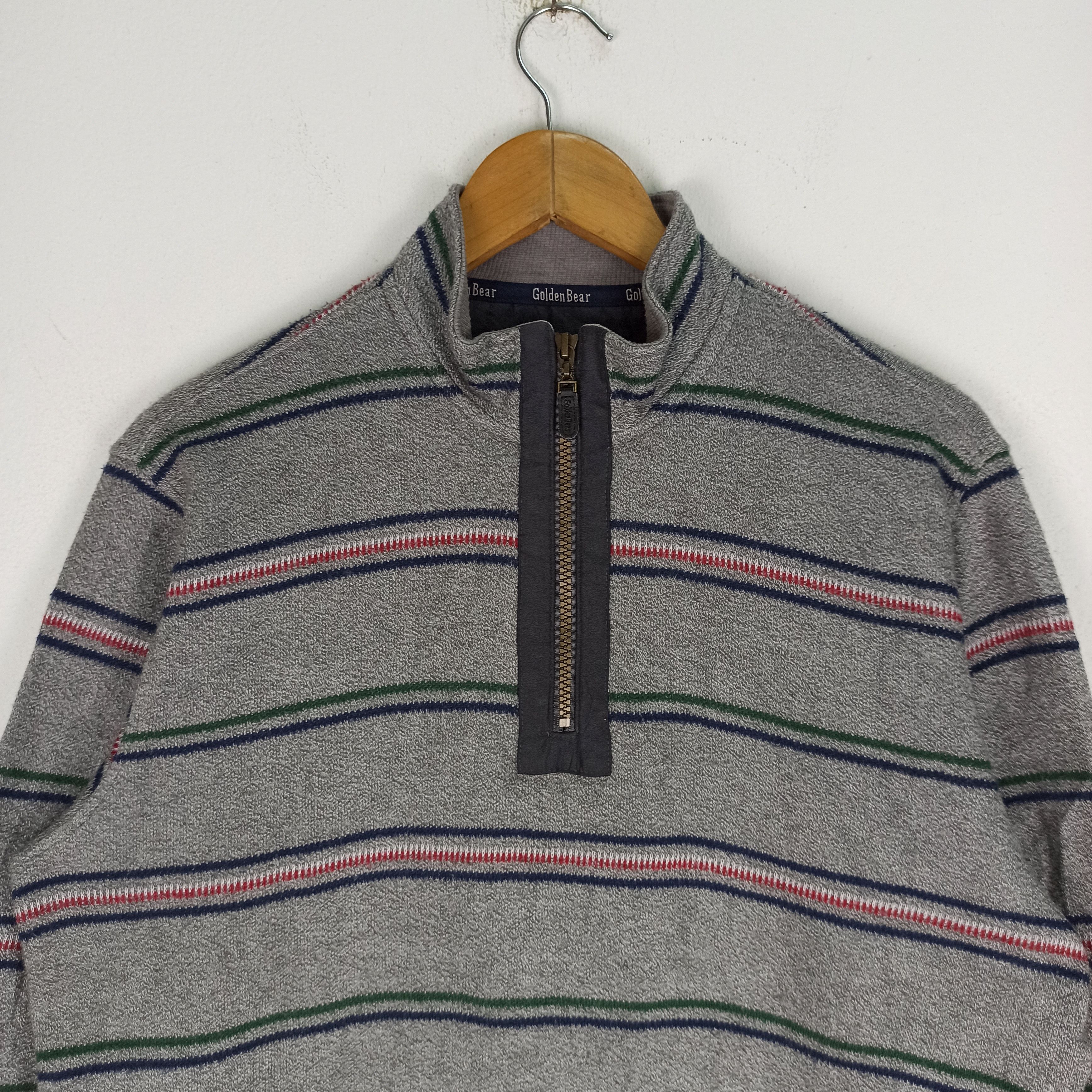 Golden Bear Vintage Golden Bear Stripes Sweatshirt Good Condition Size US L / EU 52-54 / 3 - 3 Thumbnail