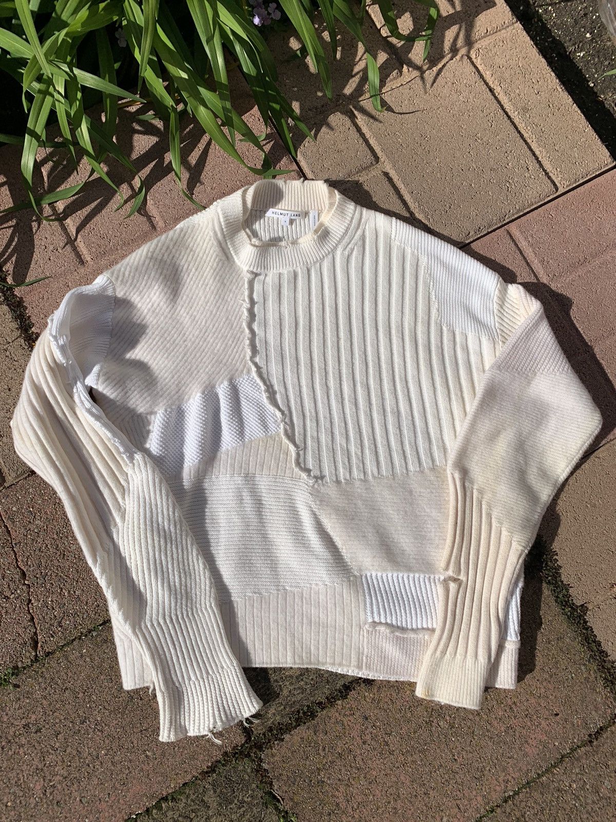 image of Grail Helmut Lang Sewn Distressed Sweater, Men's (Size Medium)