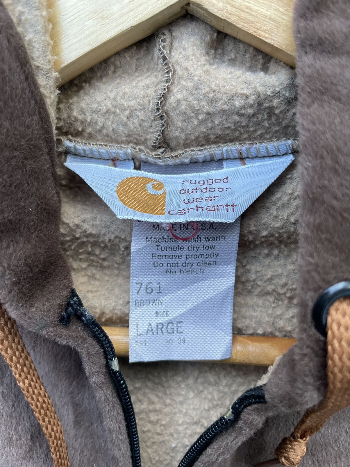 Carhartt × Vintage Vintage Carhartt Fleece Zipper Hoodie Size US L / EU 52-54 / 3 - 10 Thumbnail