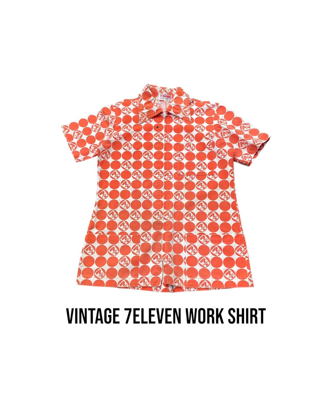 If Six Was Nine × Japanese Brand × Vintage Vintage 7 Eleven Full Print Work Shirt Size US M / EU 48-50 / 2 - 1 Thumbnail