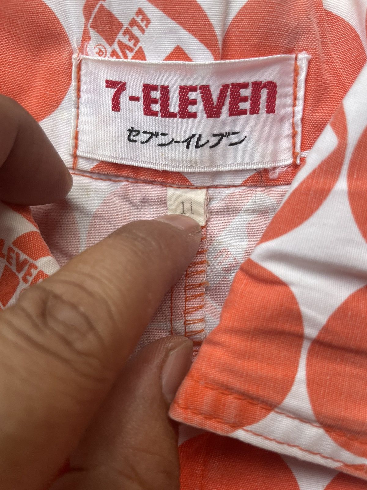 If Six Was Nine × Japanese Brand × Vintage Vintage 7 Eleven Full Print Work Shirt Size US M / EU 48-50 / 2 - 10 Thumbnail